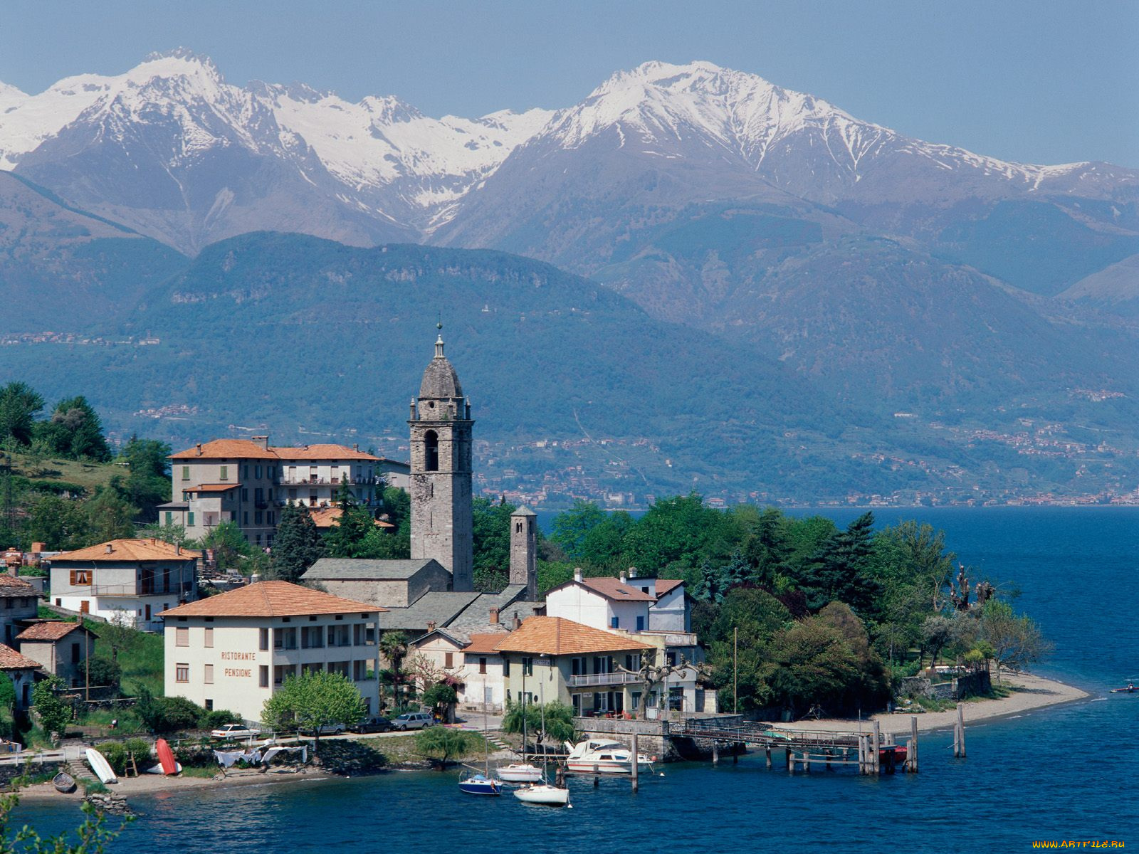 rezzomico, lake, como, italy, города, пейзажи