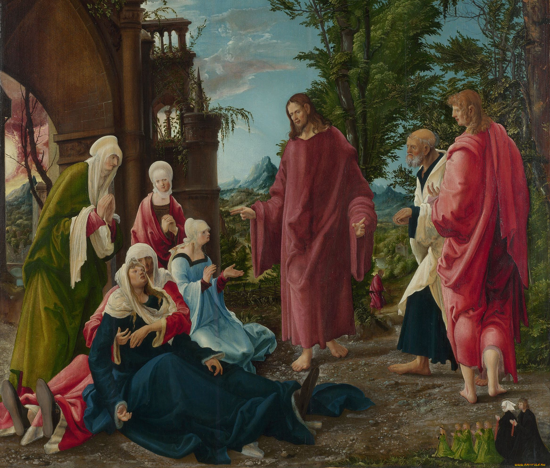 albrecht, altdorfer, christ, taking, leave, of, his, mother, рисованные