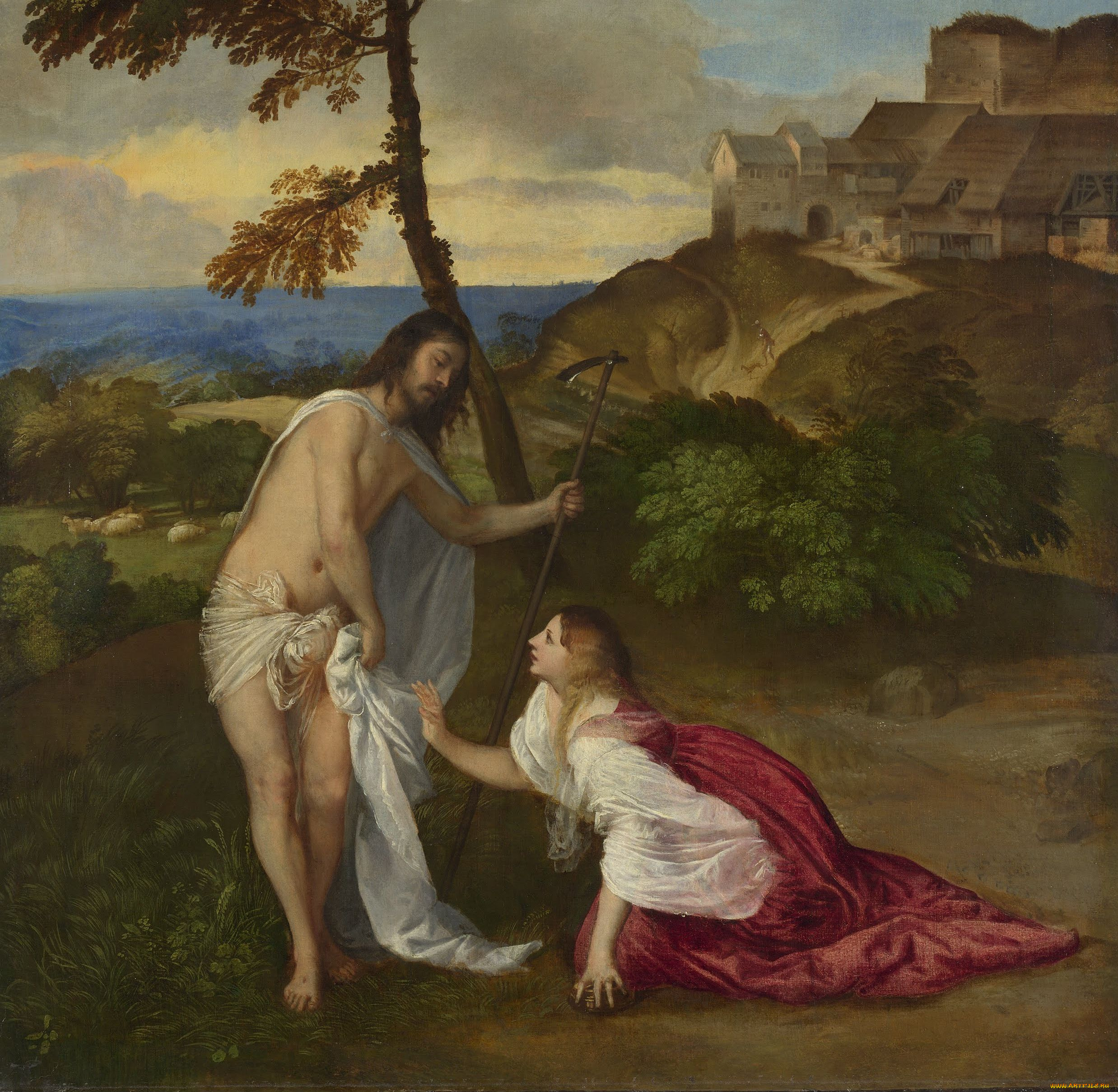 titian, noli, me, tangere, рисованные, tiziano, vecellio