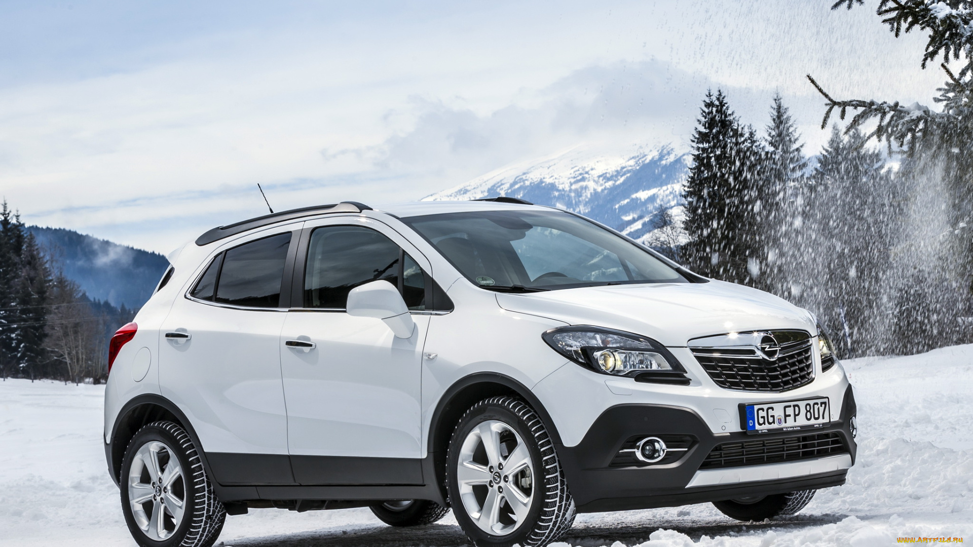 автомобили, opel, 4x4, turbo, mokka, светлый, 2012г