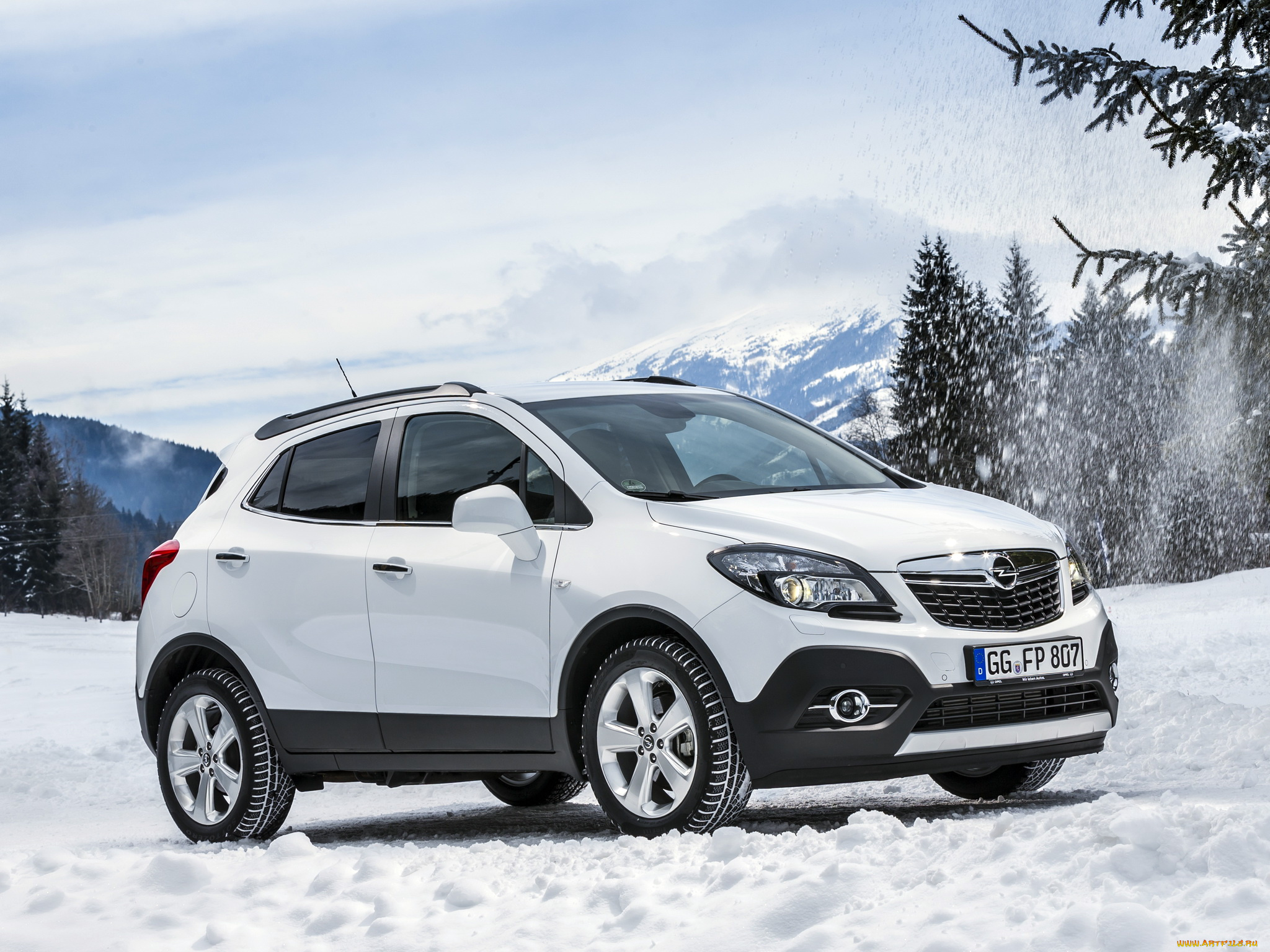 автомобили, opel, 4x4, turbo, mokka, светлый, 2012г