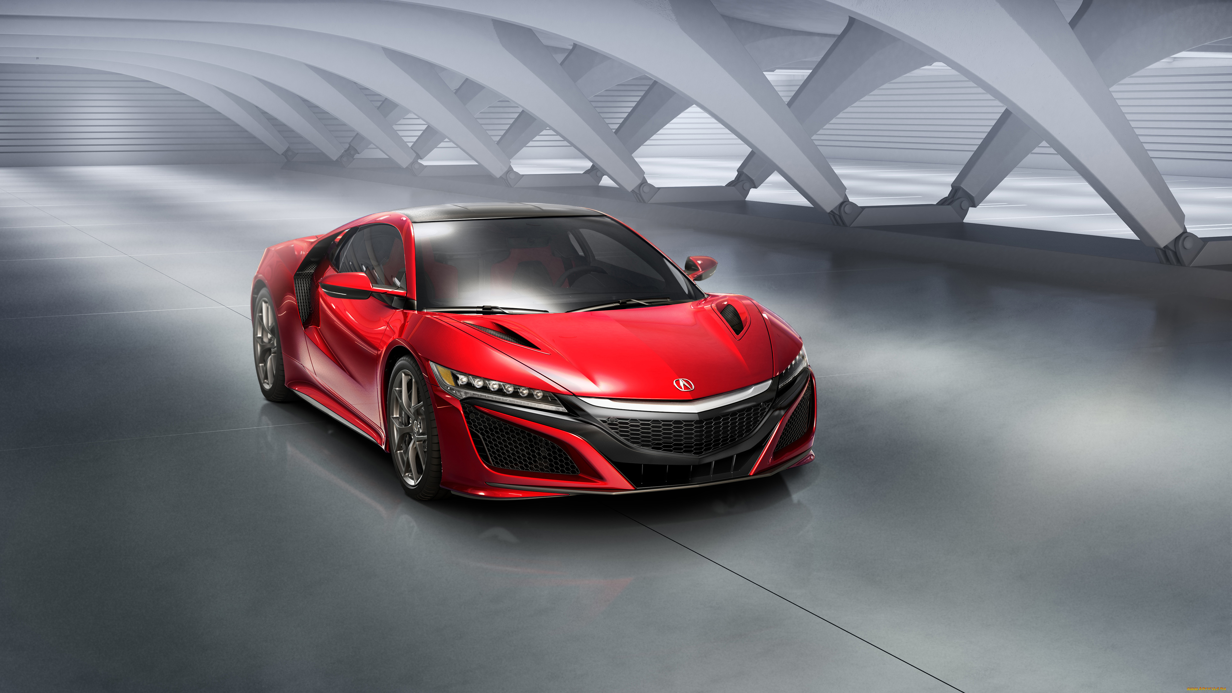 автомобили, acura, красный, nsx, 2016г