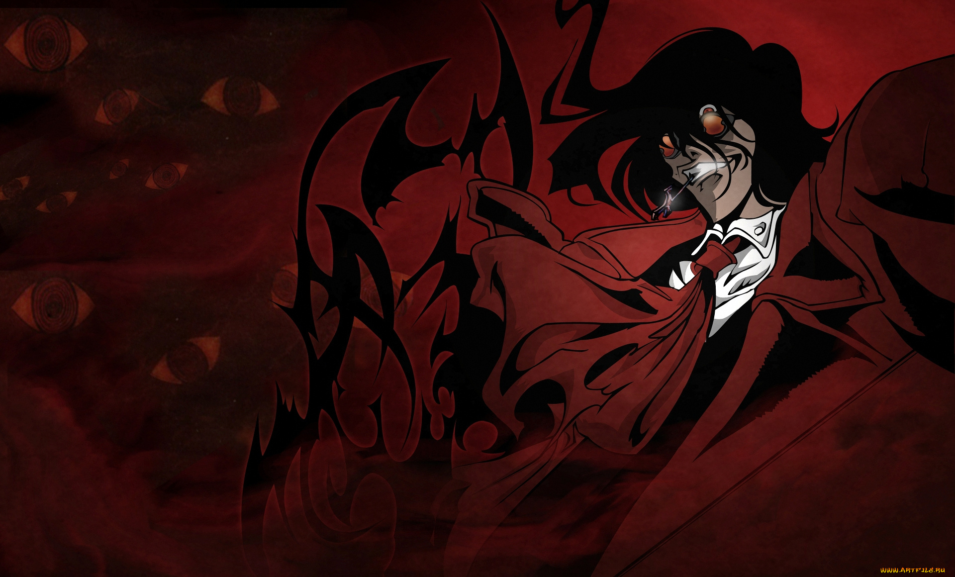 аниме, hellsing, дракула, vampire, dracula, алукард, вампир, alucard