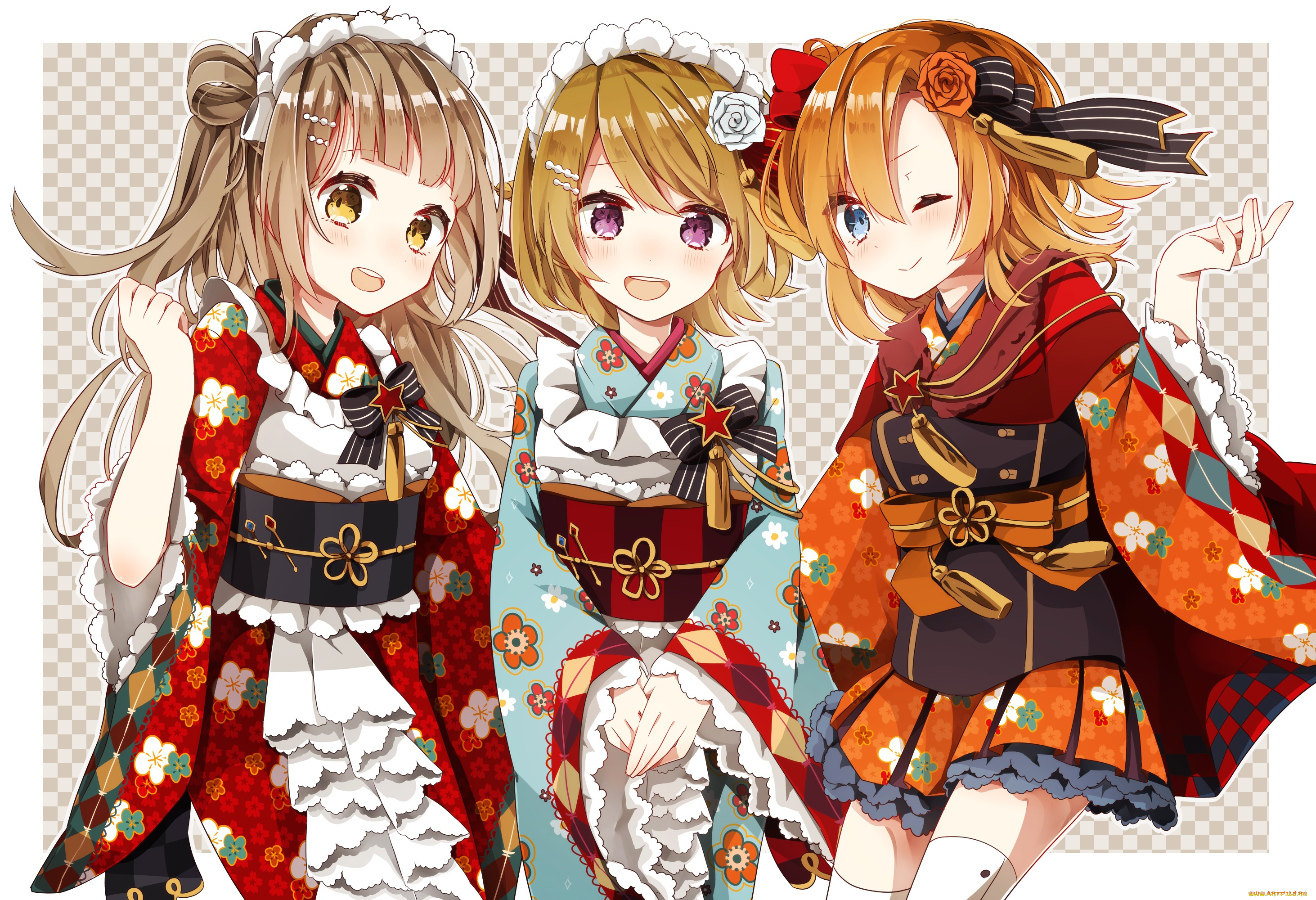 аниме, love, live, , school, idol, project, minami, kotori, kousaka, honoka, koizumi, hanayo