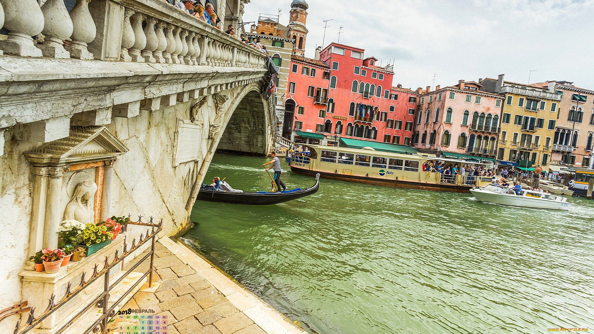 венеция, календари, города, мост, водоем, здание, гондола, 2018