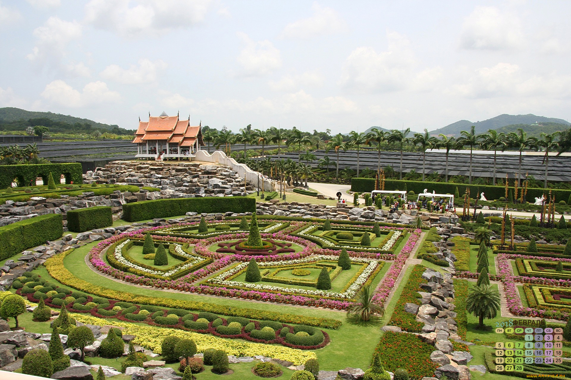 таиланд, календари, природа, растения, дом, парк, 2018