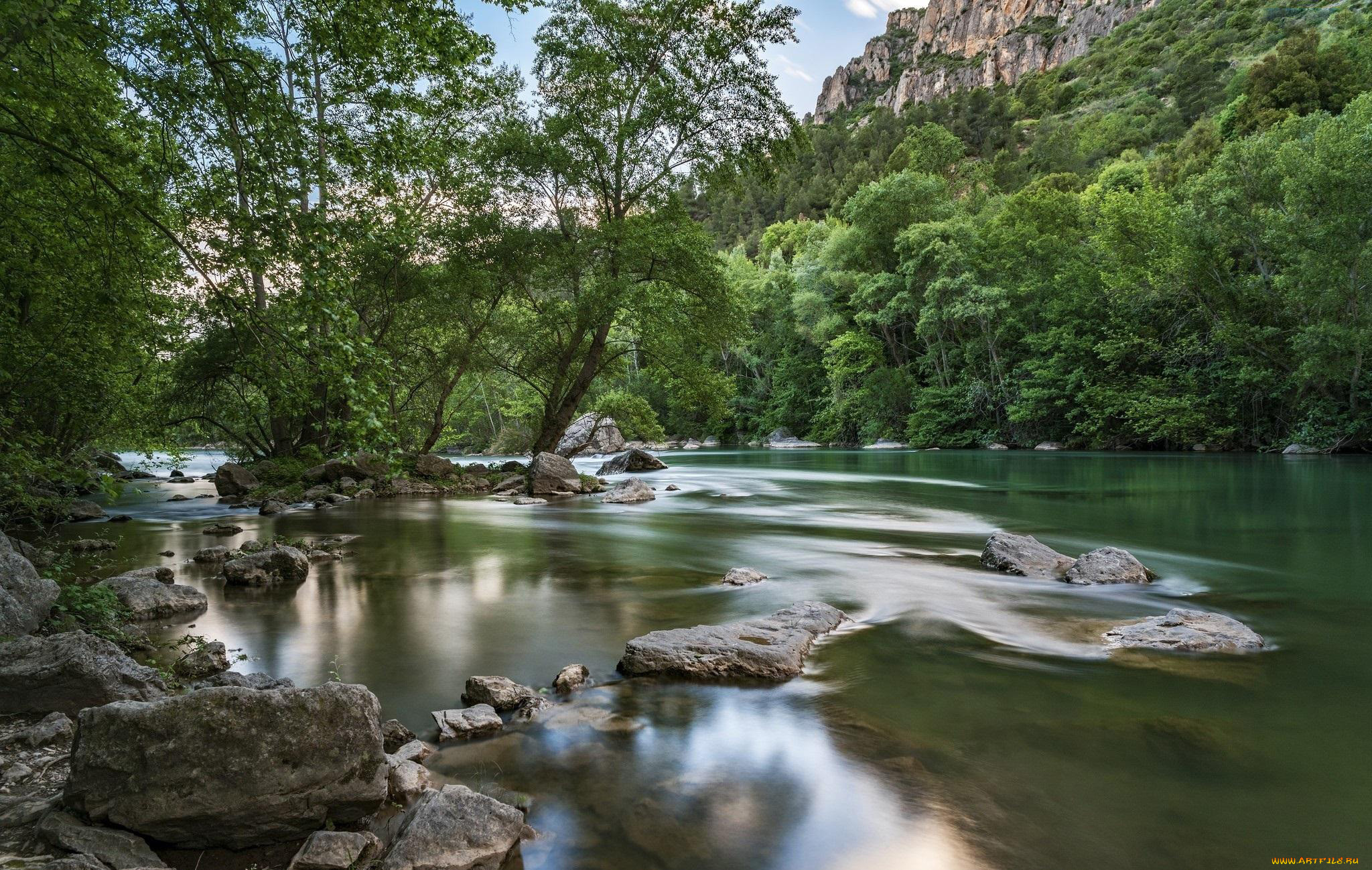 природа, реки, озера, вода, река, камни