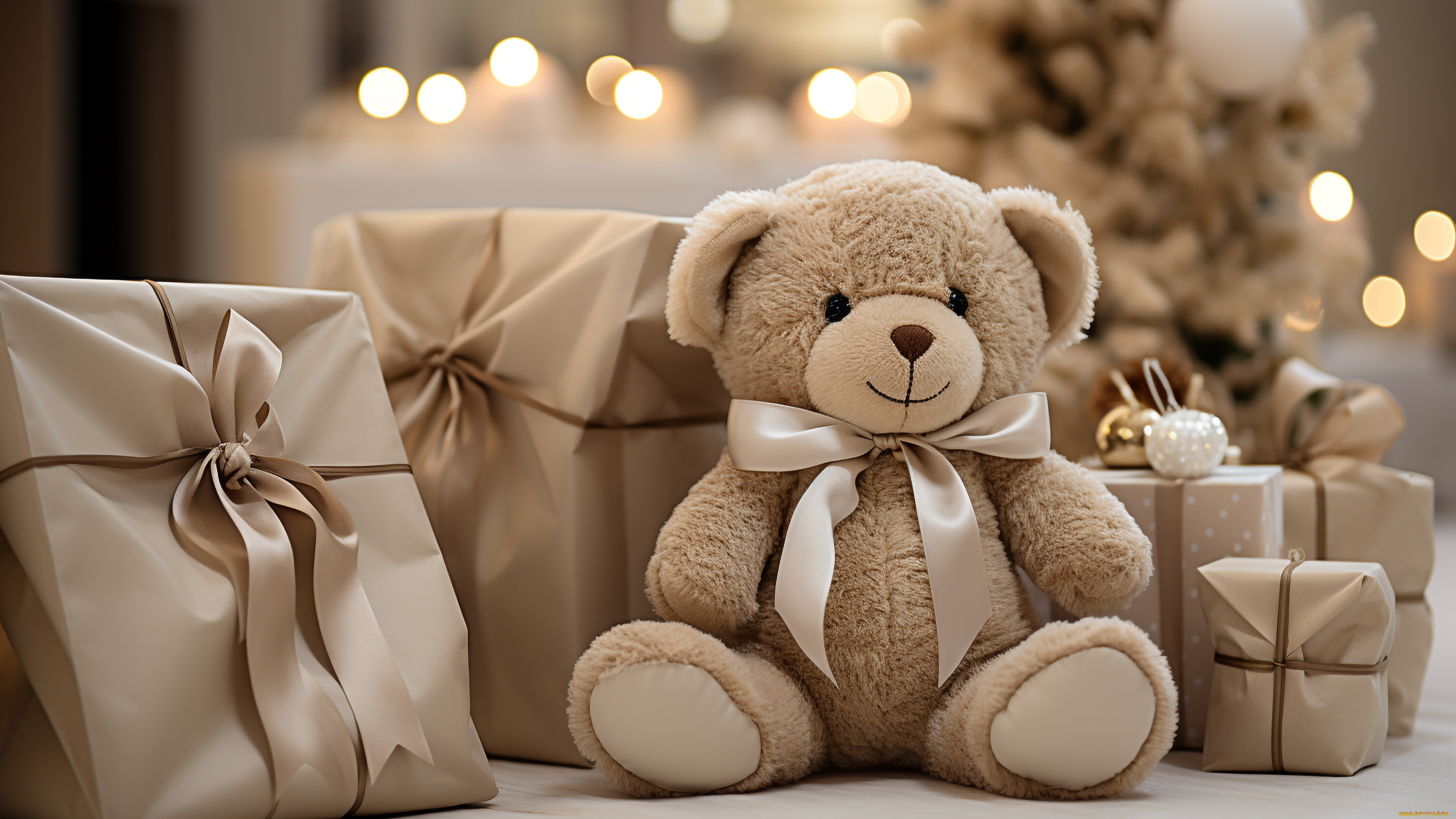 праздничные, мягкие, игрушки, игрушка, медведь, рождество, мишка, подарки, новый, год, медвежонок, тедди