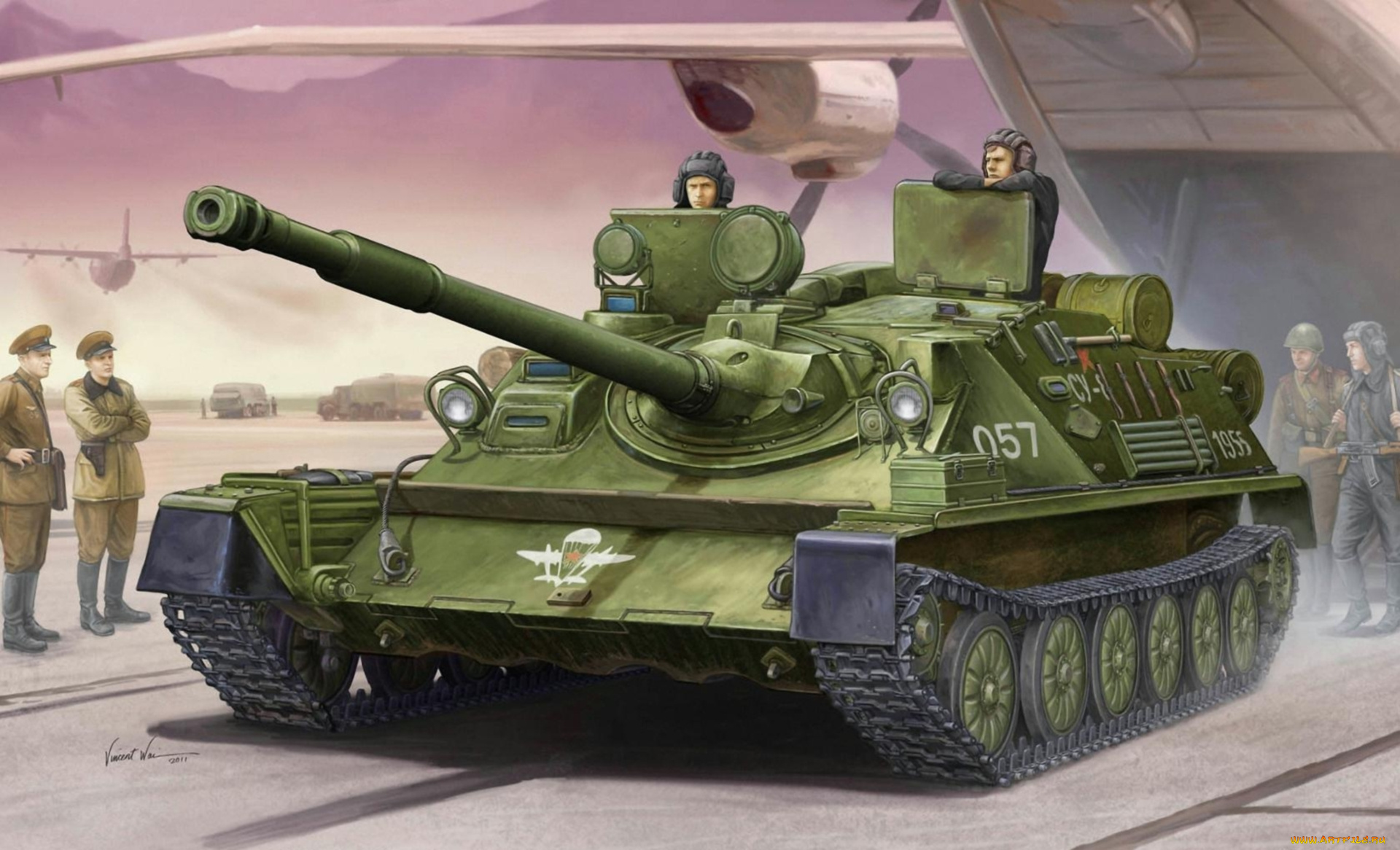 рисованные, армия, танк