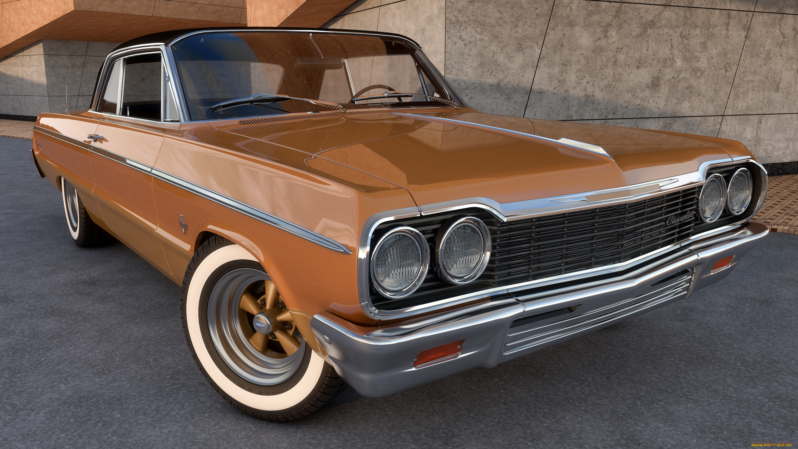 автомобили, 3д, impala, chevrolet, 1964