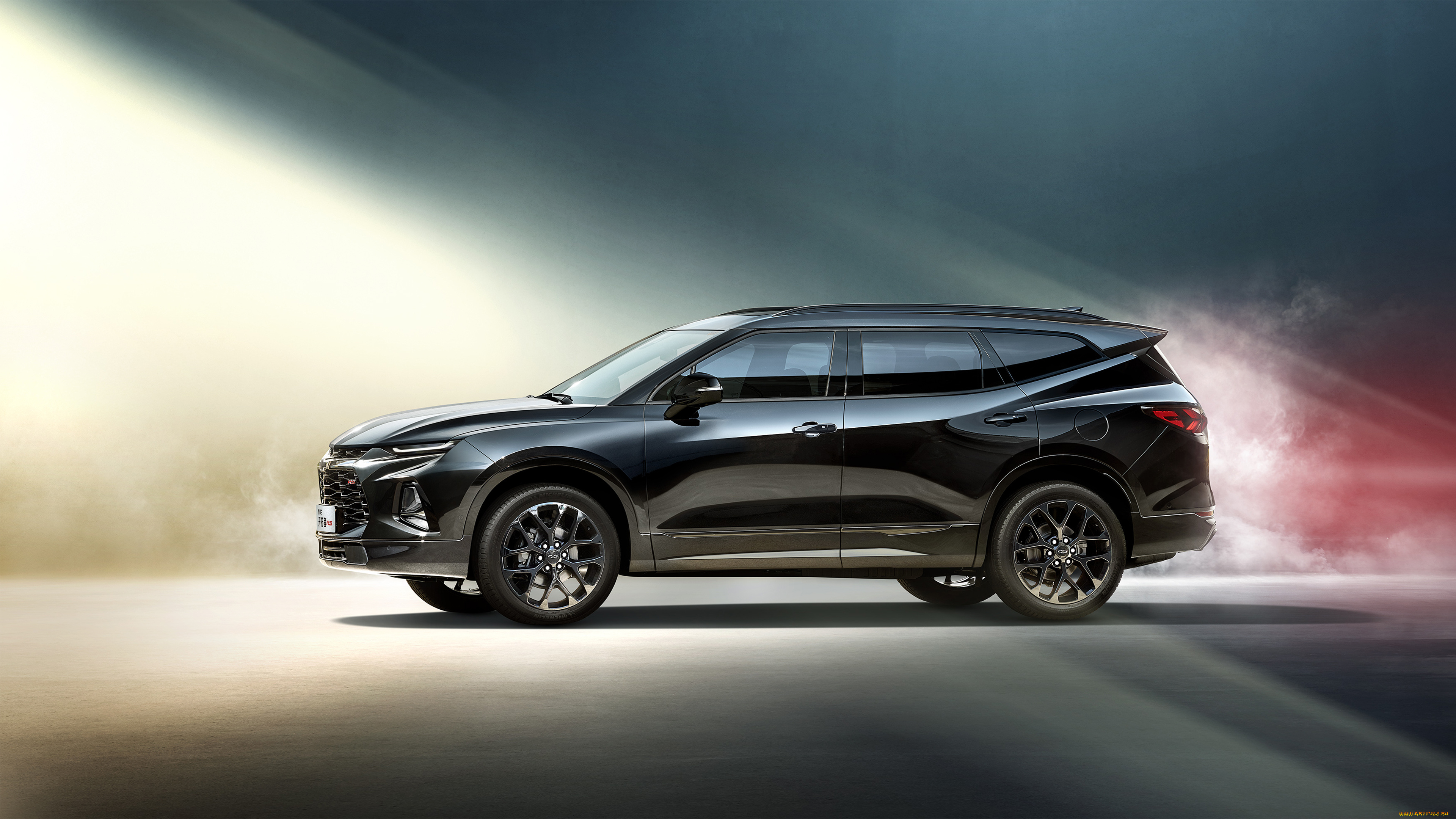 chevrolet, blazer, rs, 2019, автомобили, chevrolet, blazer, rs, 2019, черный, профиль, джип, шевроле