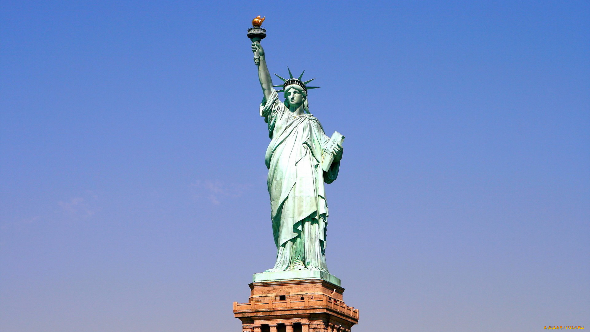 города, нью, йорк, сша, of, the, statue, liberty, in, new, york, usa