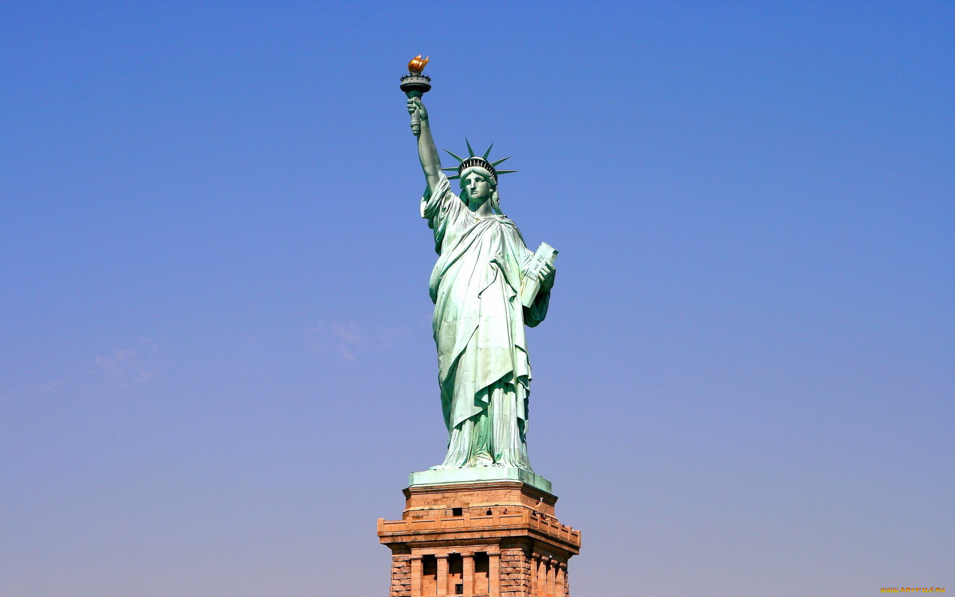 города, нью, йорк, сша, of, the, statue, liberty, in, new, york, usa