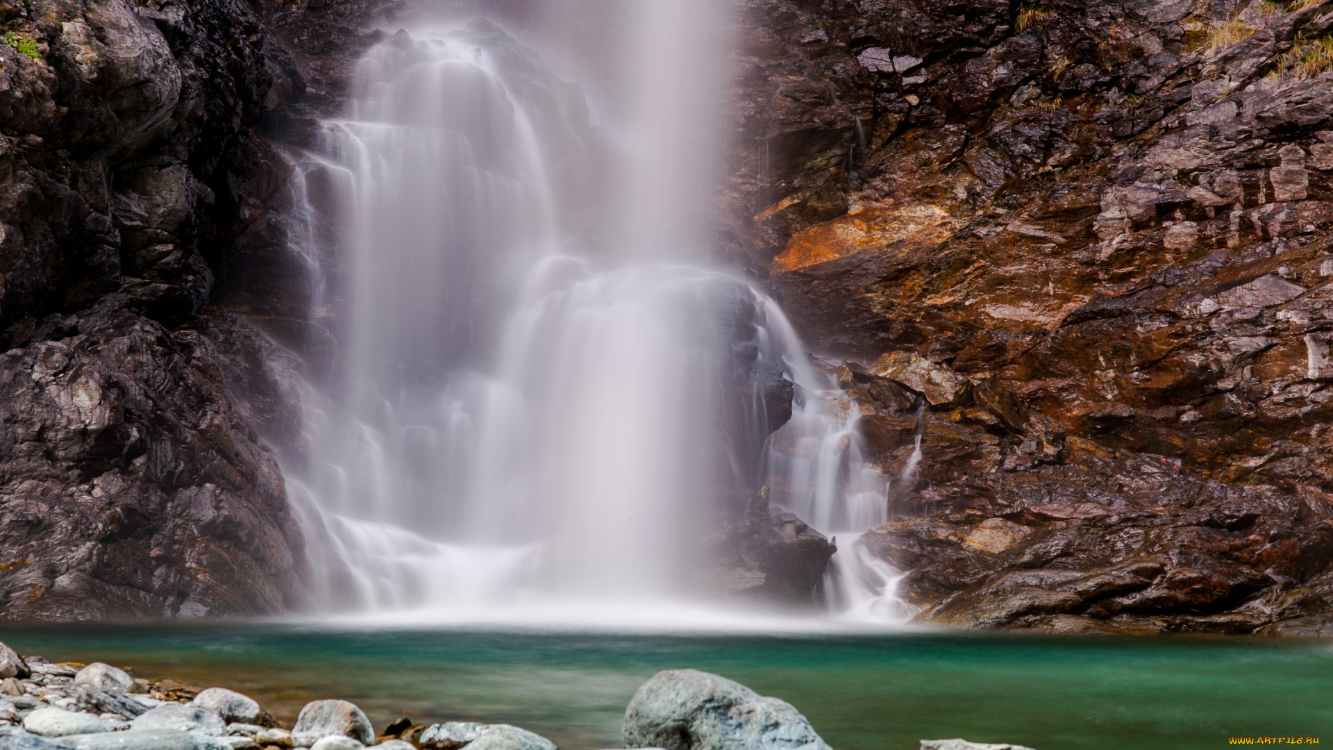 природа, водопады, поток, вода