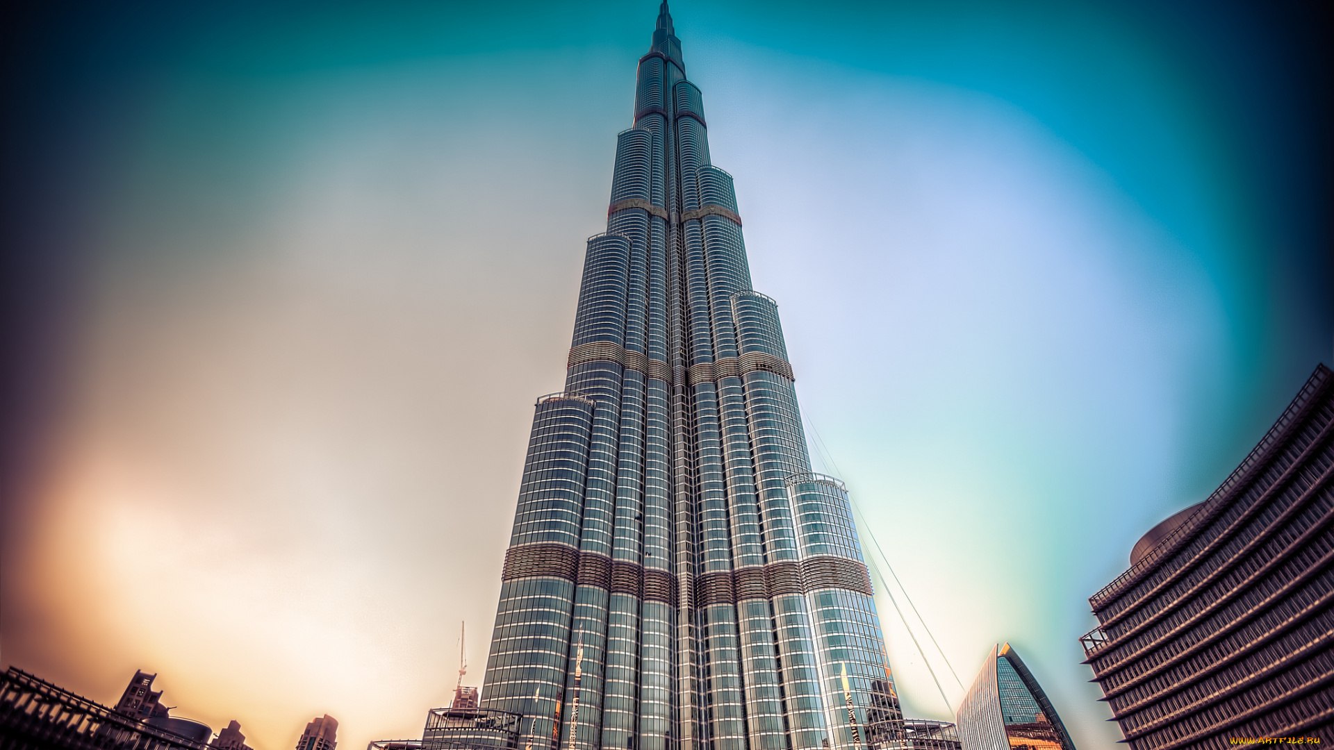 wide, capture, of, burj, khalifa, in, dubai, города, дубаи, , оаэ, башня, небоскреб