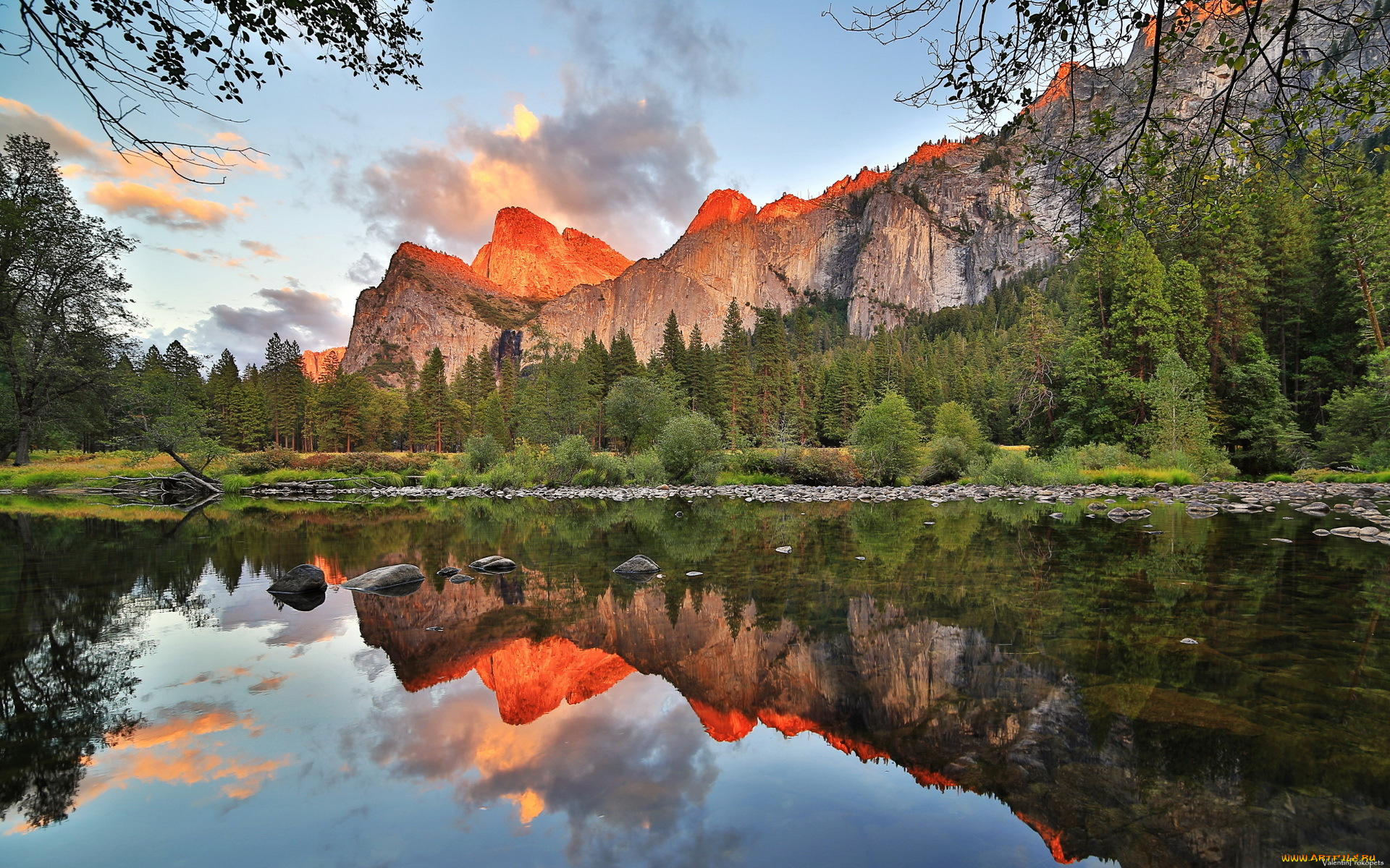 природа, реки, озера, горы, yosemite, national, park, california, пейзаж