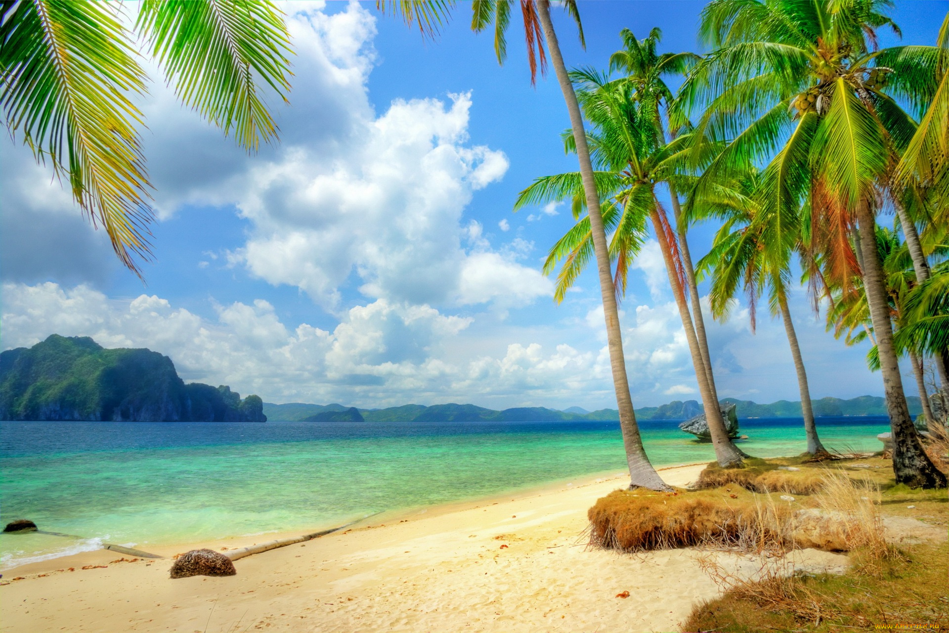 природа, тропики, vacation, берег, остров, океан, солнце, море, песок, sand, summer, palm, ocean, emerald, blue, sea, coast, beach, пляж, paradise, tropical