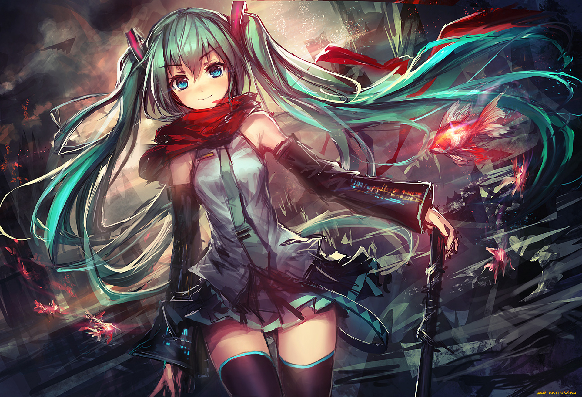 vocaloid, аниме, art, op-center, hatsune, miku