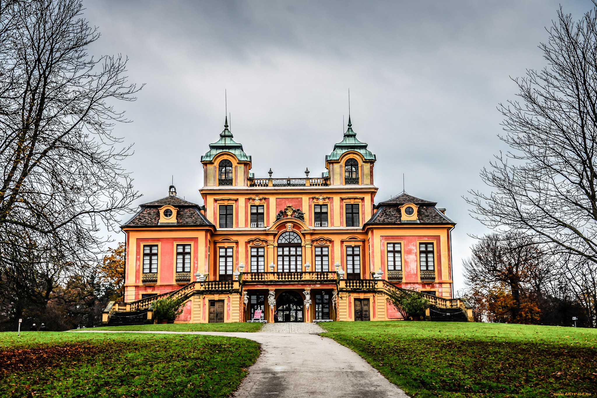 ludwigsburg, favorite, palace, , ludwigsburg, , germany, города, -, дворцы, , замки, , крепости, особняк, дорожка, парк