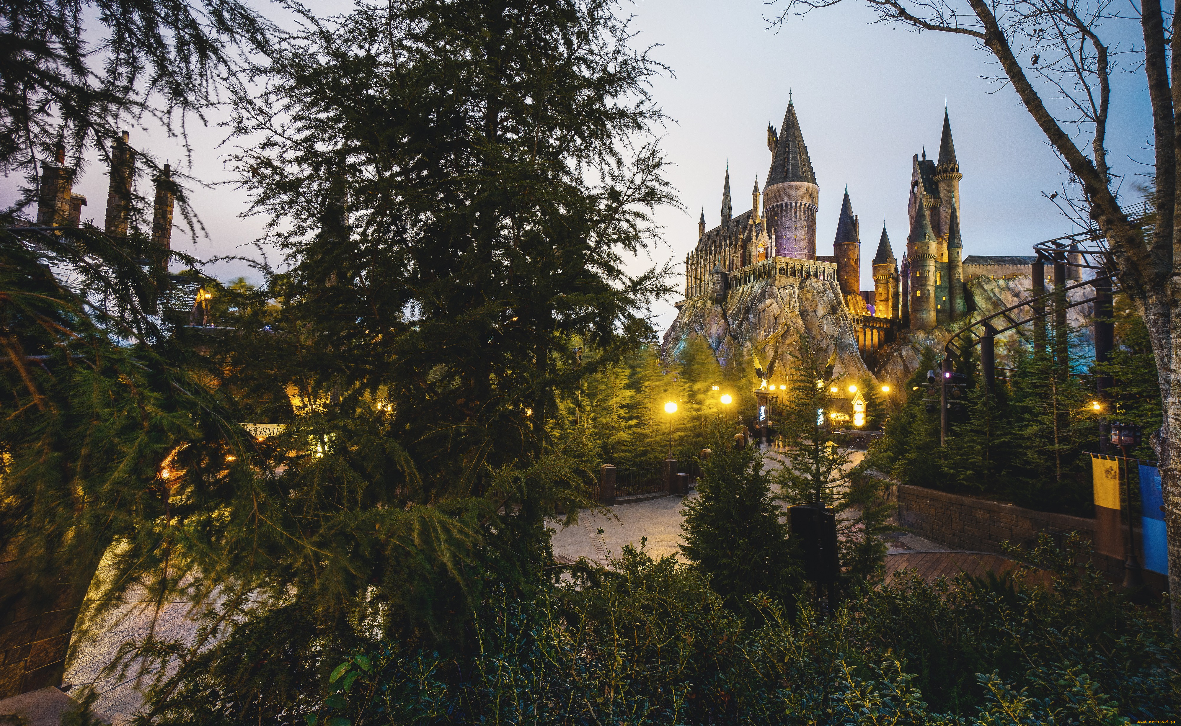 страны архитектура город дома Волшебный мир Гарри Поттера тематический парк США бесплатно
