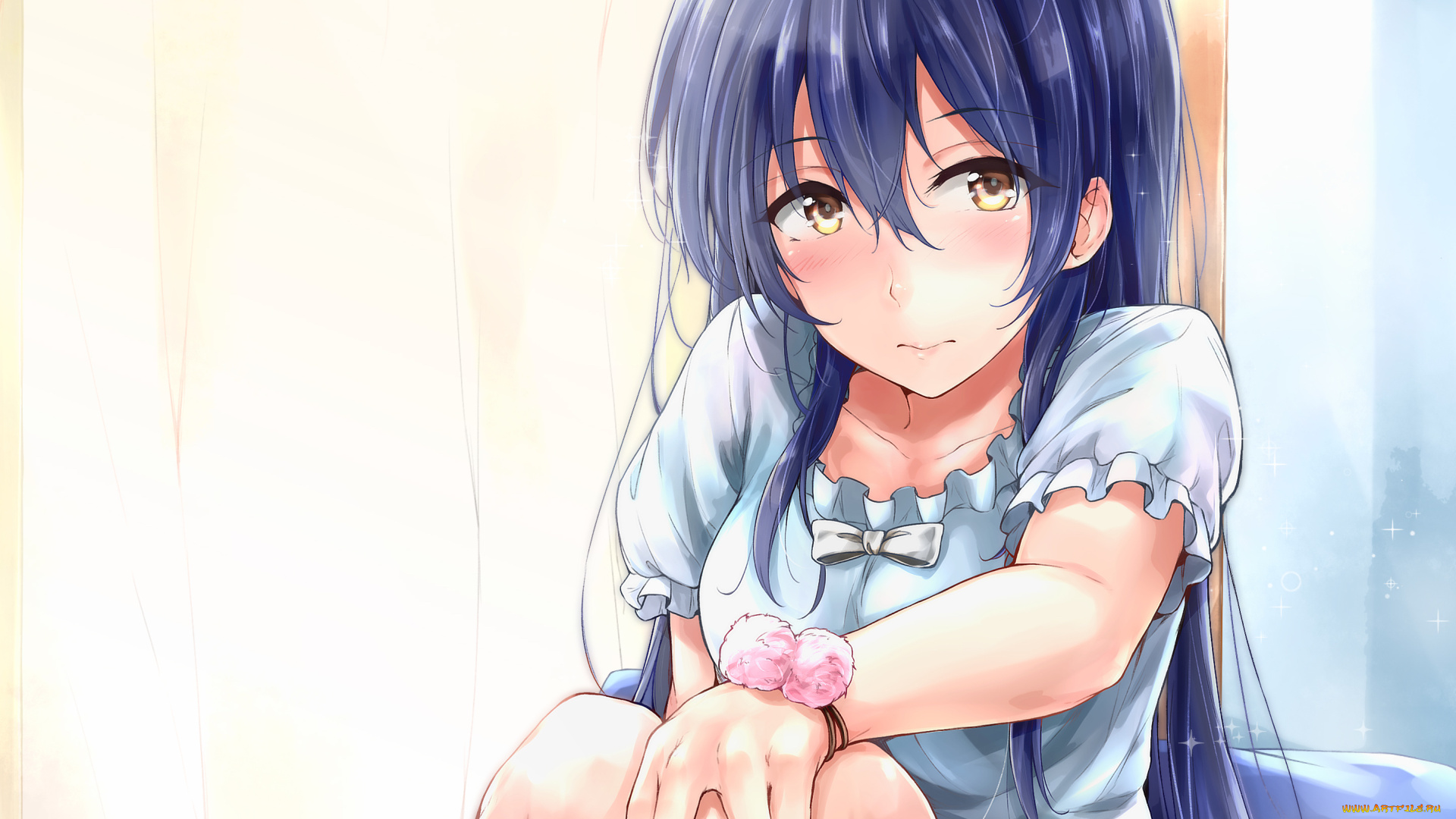 аниме, love, live, , school, idol, project, фон, взгляд, девушка