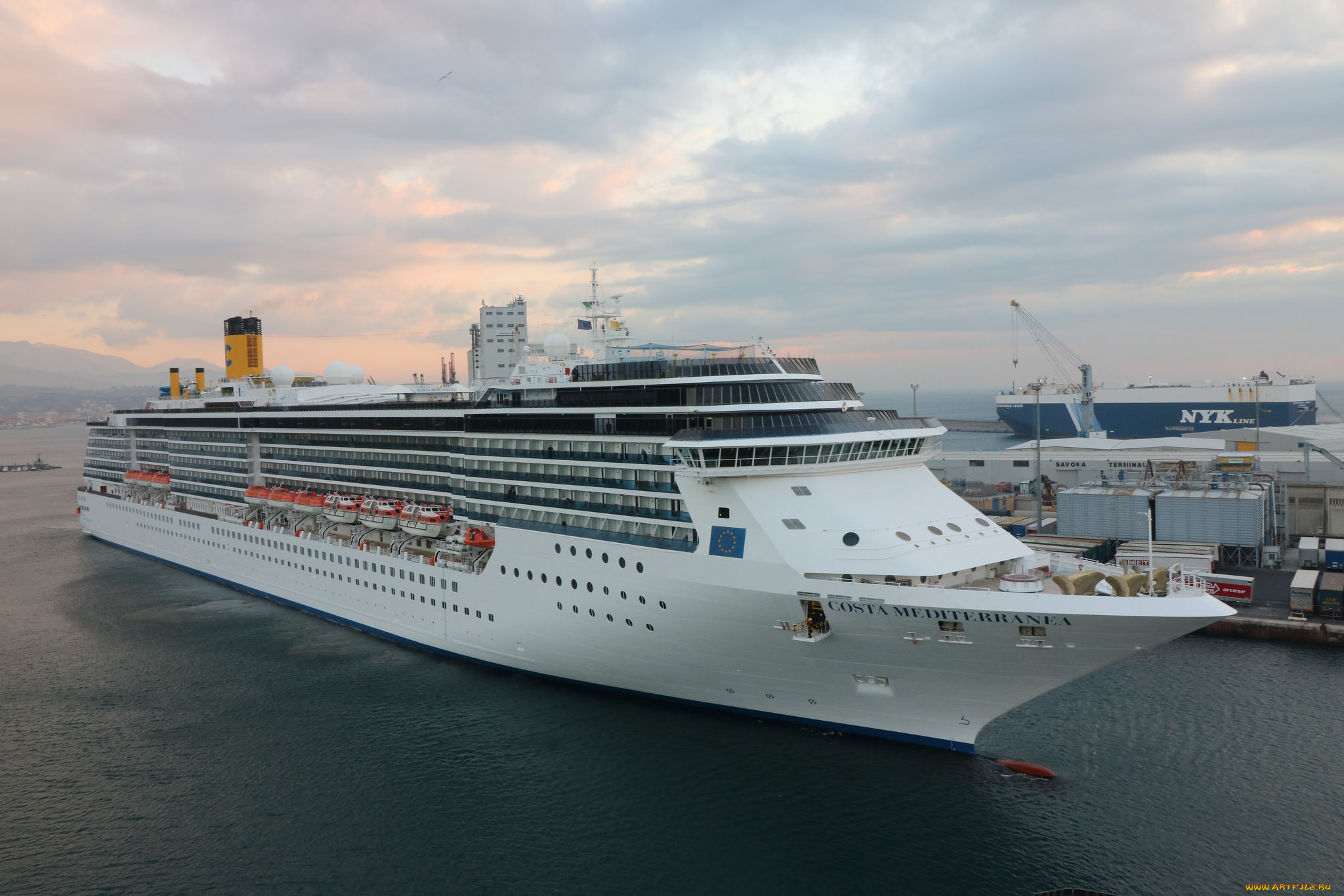 costa, mediterranea, корабли, лайнеры, лайнер, круиз