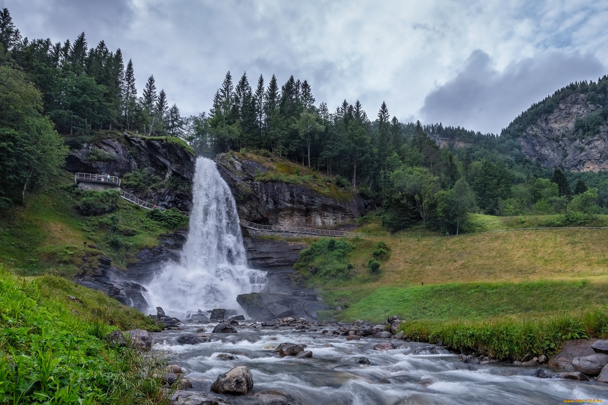 природа, водопады, простор