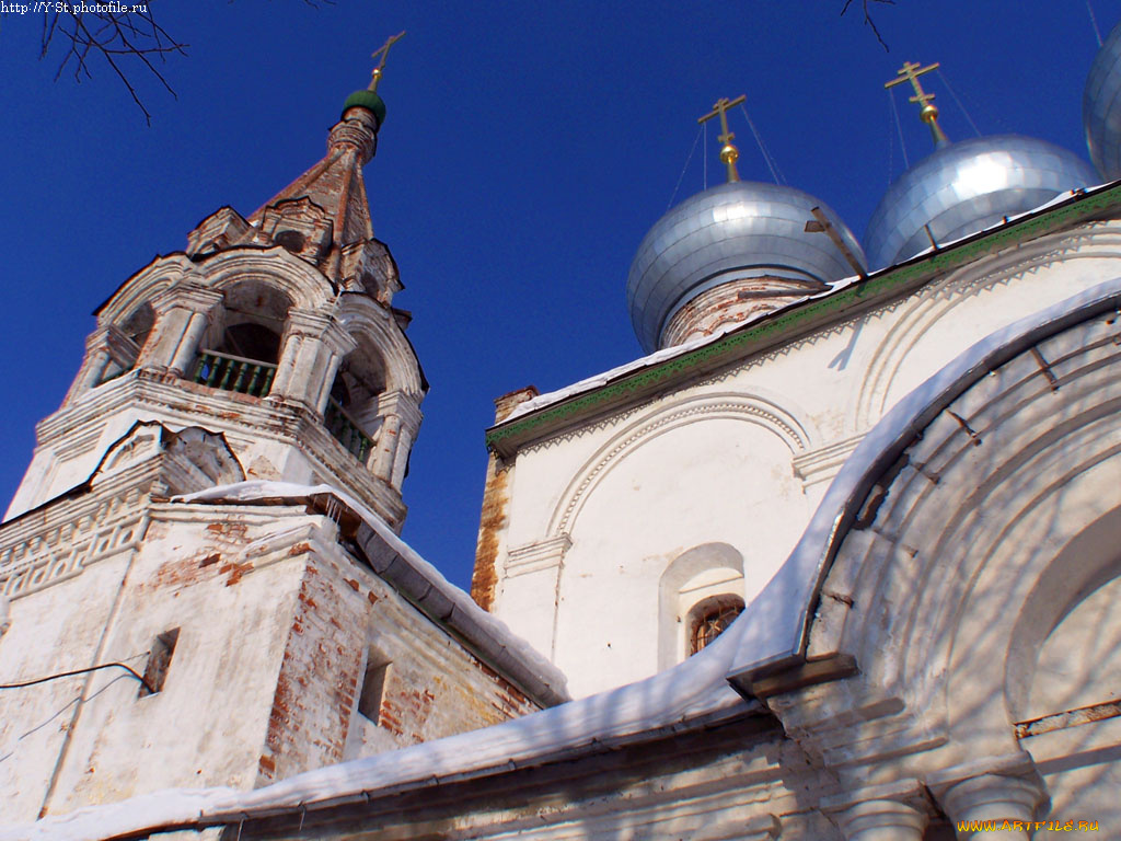 тутаев, зима, крестовоздвиженский, собор, города, православные, церкви, монастыри