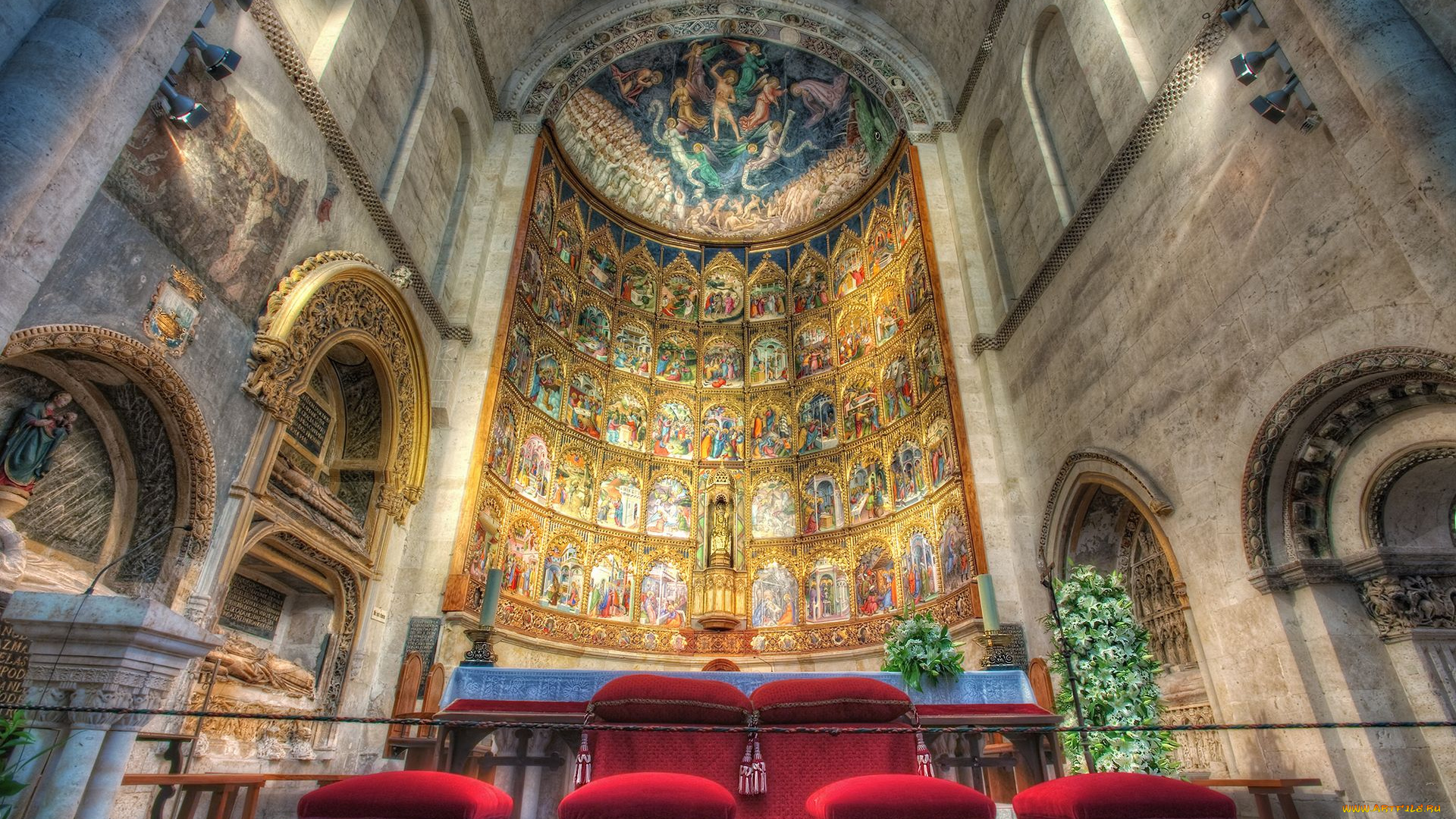 retablo, catedral, vieja, salamanca, spain, интерьер, убранство, роспись, храма