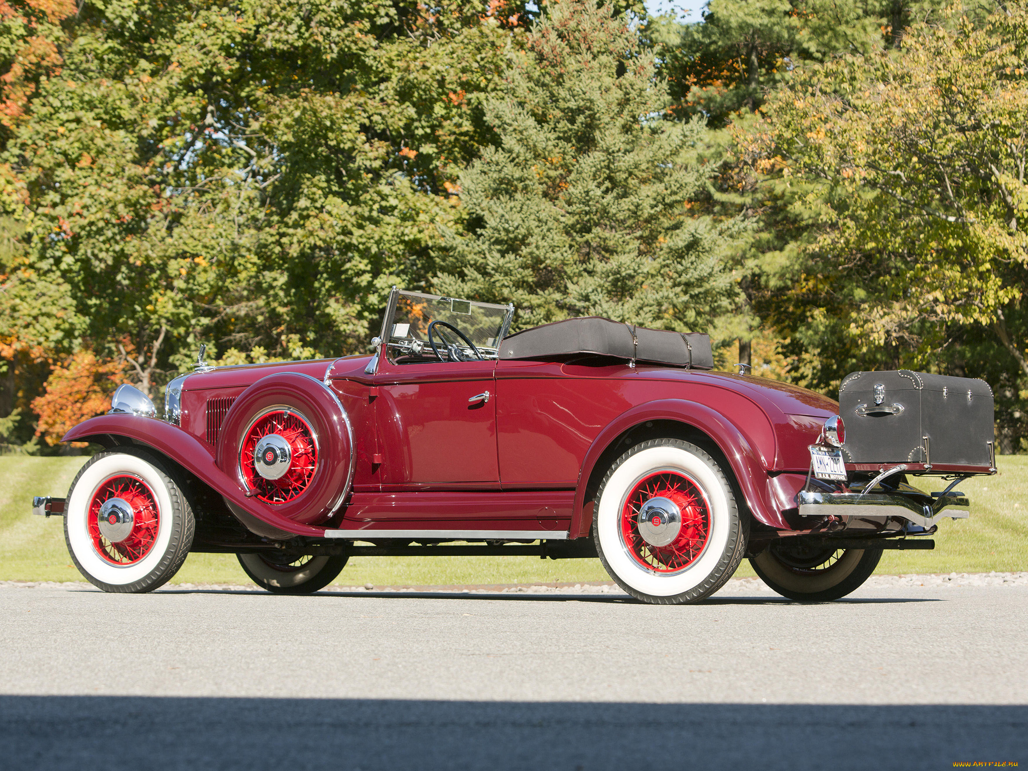 автомобили, studebaker, president, 1931, roadster, model, 80, красный, eight, state