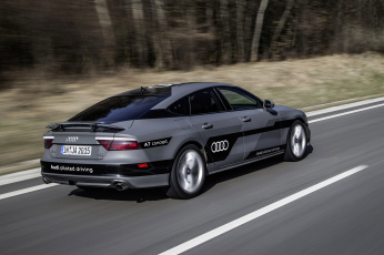 Картинка автомобили audi темный 2015г concept driving sportback piloted a7