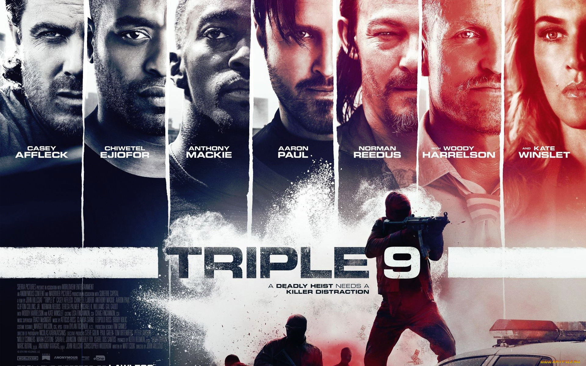 triple, 9, кино, фильмы, triple, 9, триллер, боевик, три, девятки