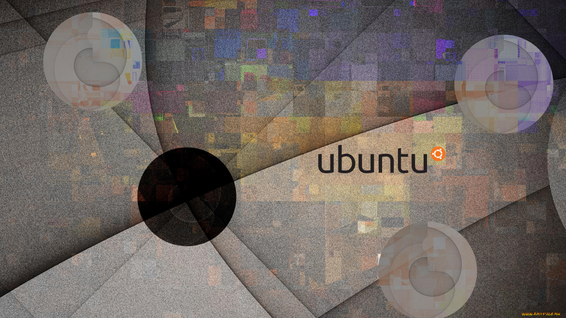 компьютеры, ubuntu, linux, фон, логотип