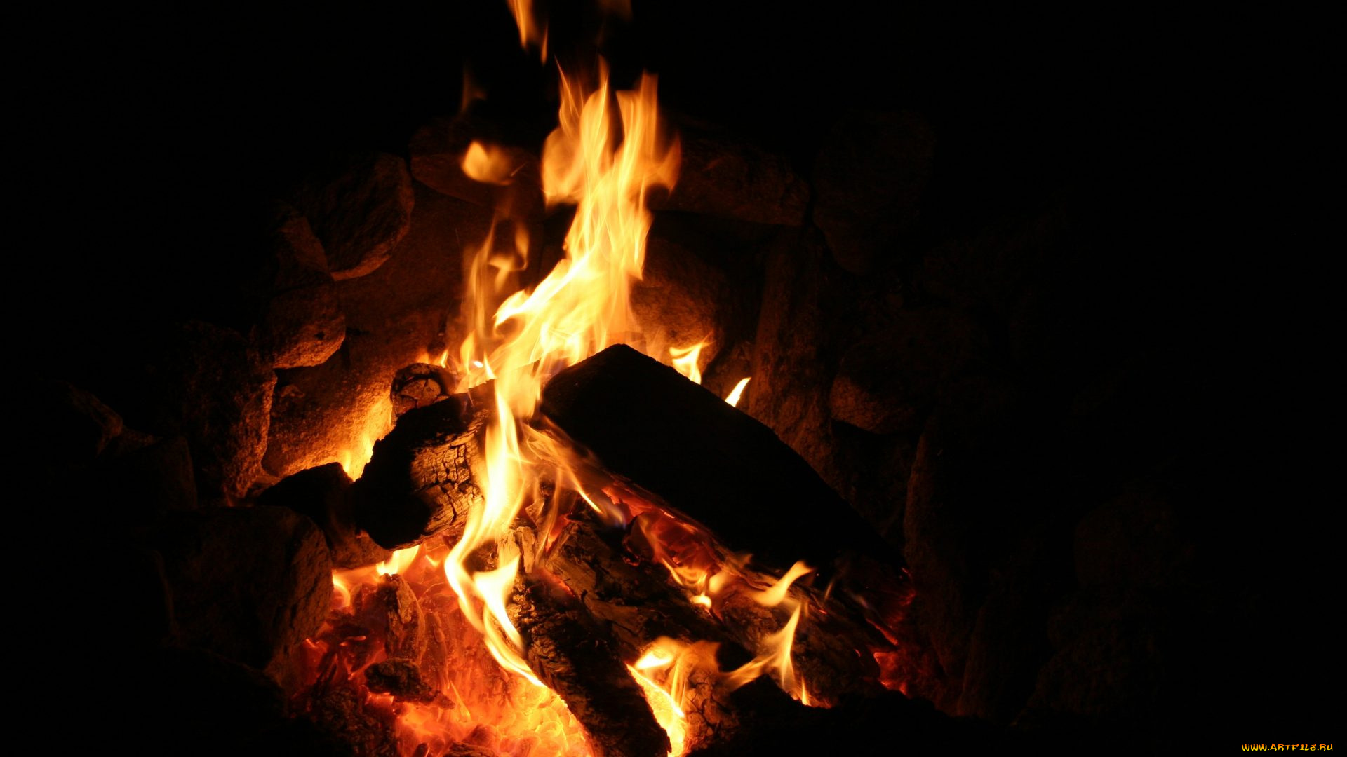природа, огонь, очаг, пламя, дрова