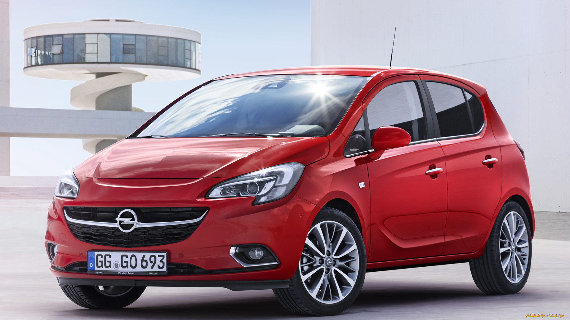 автомобили, opel, 2014г, 5-door, corsa, красный