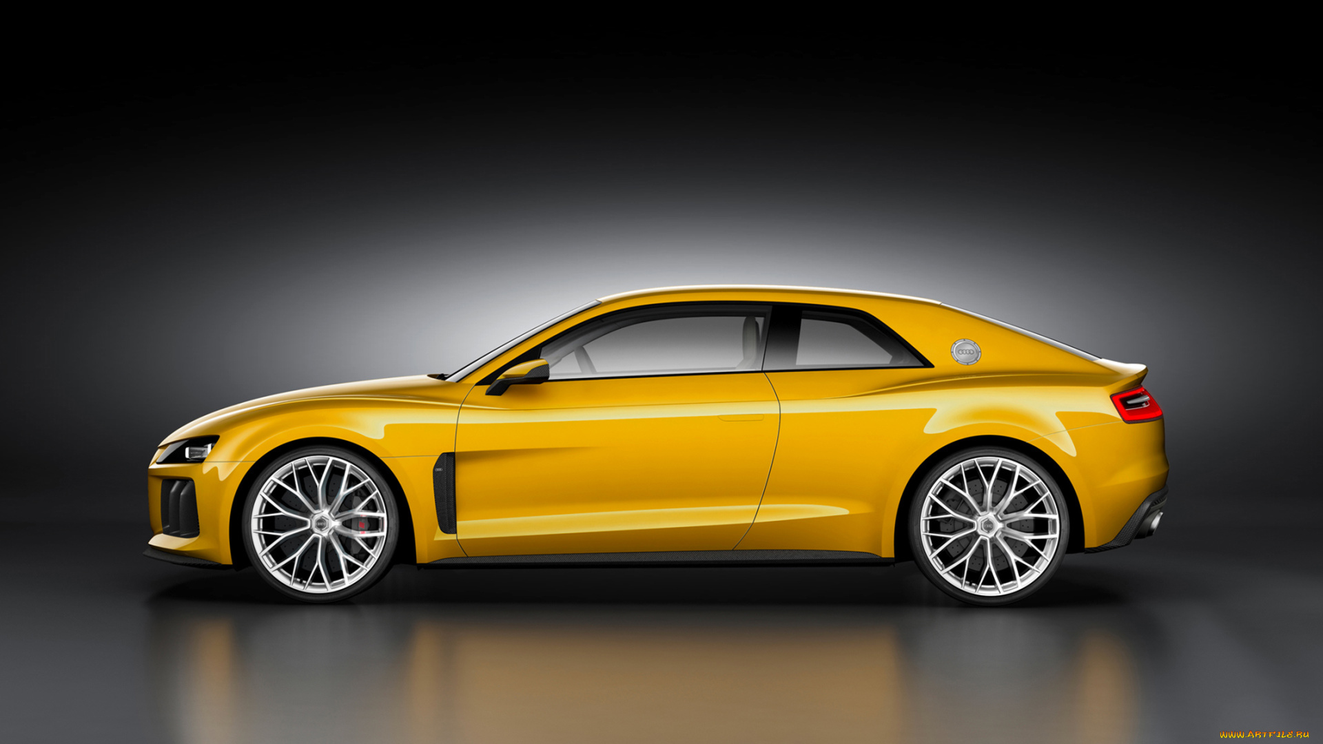 audi, sport, quattro, concept, 2013, автомобили, audi, жёлтая, 2013, concept, quattro, sport