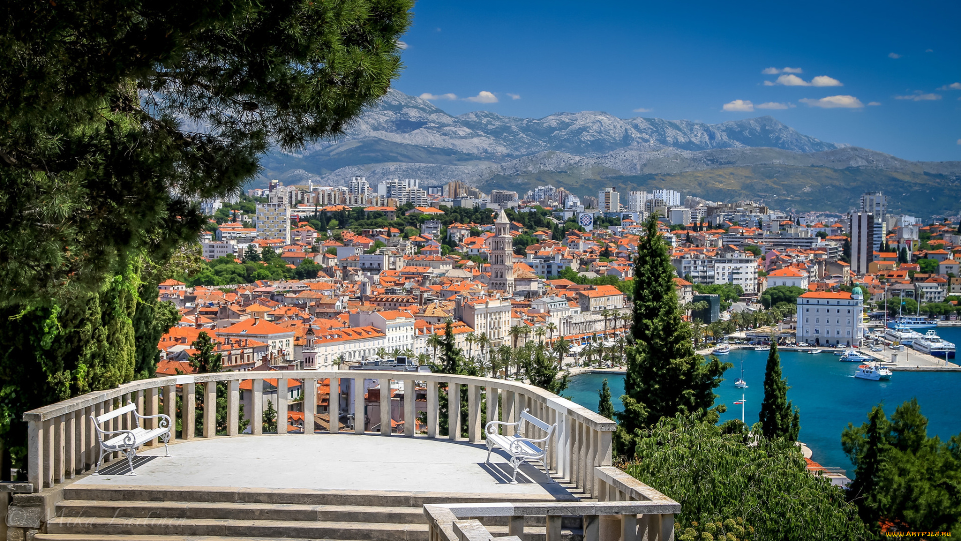 split, , croatia, города, -, панорамы, побережье