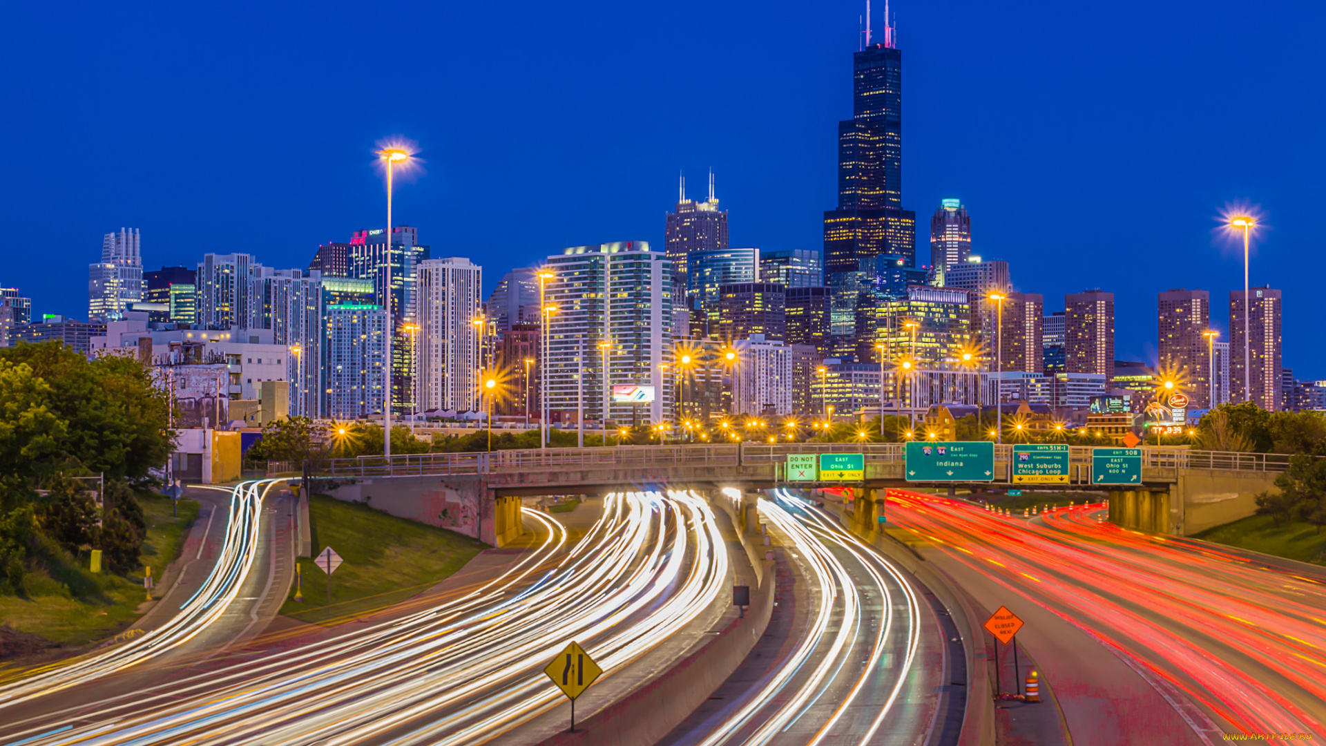 chicago, города, Чикаго, , сша, небоскребы, панорама