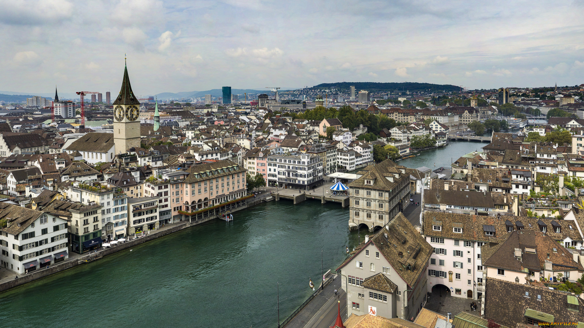 zurich, города, цюрих, , швейцария, мосты, река