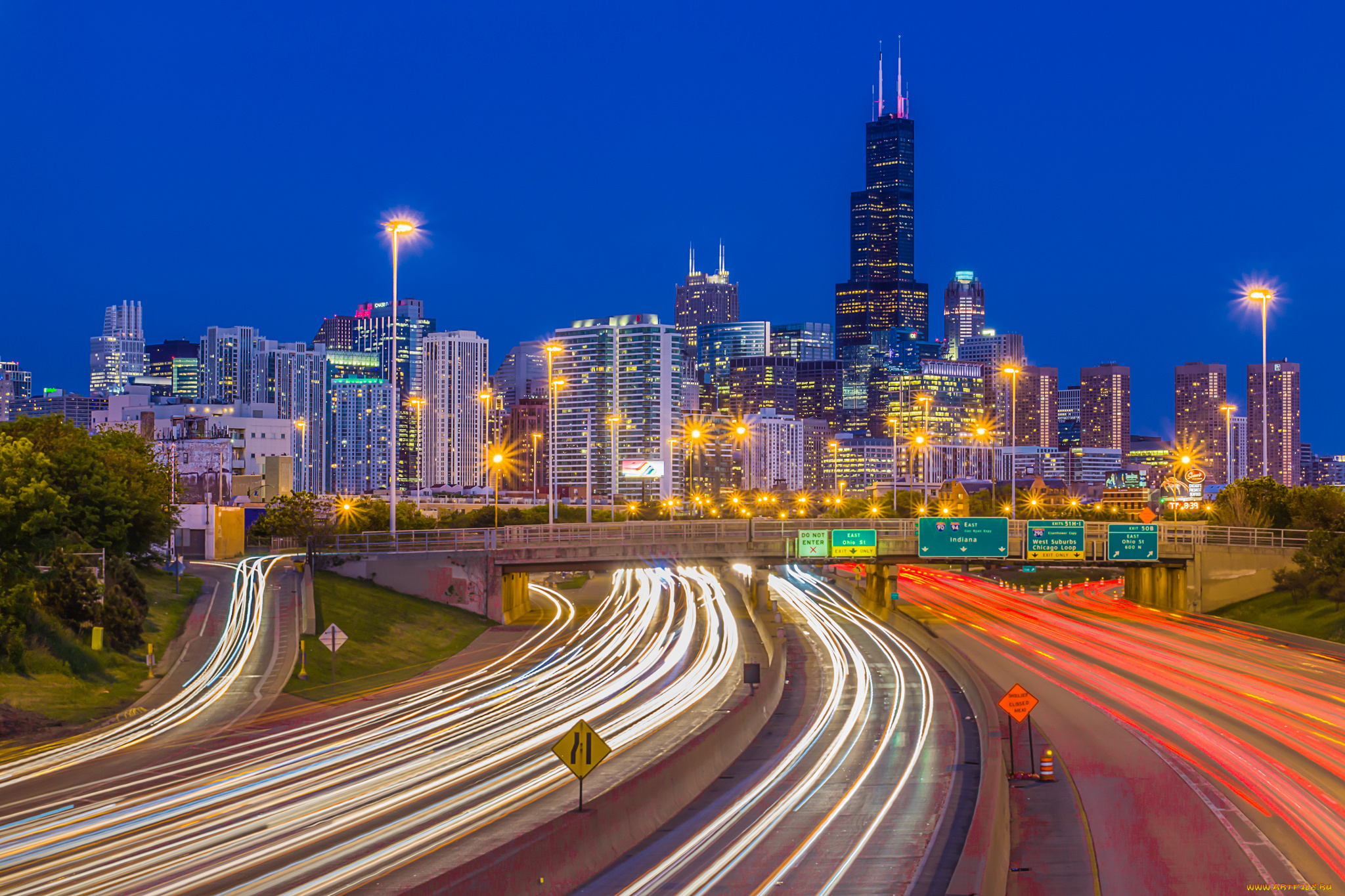 chicago, города, Чикаго, , сша, небоскребы, панорама