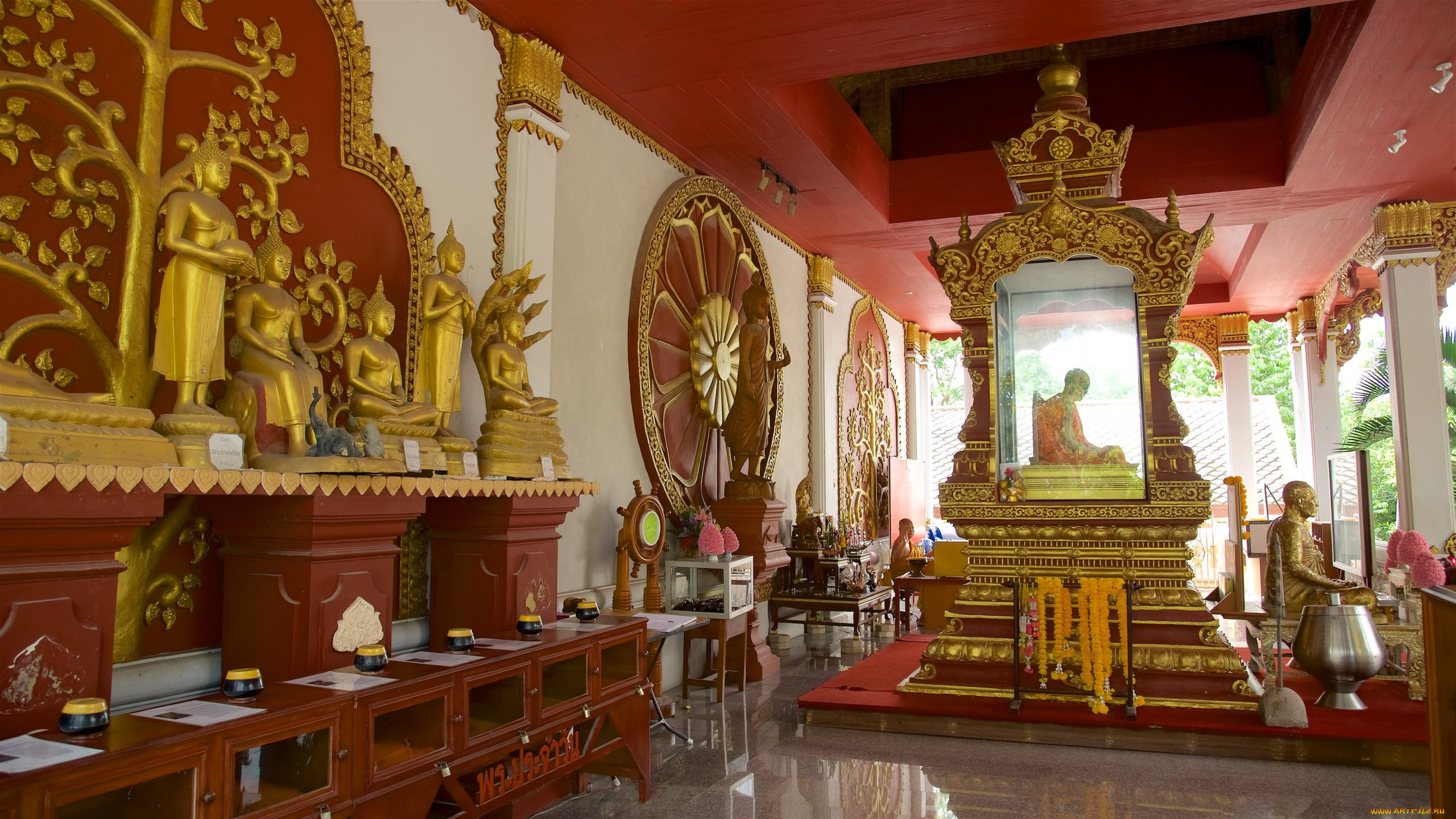 wat, khunaram, temple, thailand, интерьер, убранство, , роспись, храма, wat, khunaram, temple