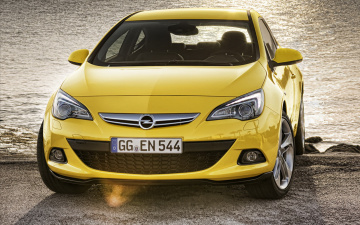 Картинка opel astra gtc 2012 автомобили авто желтый