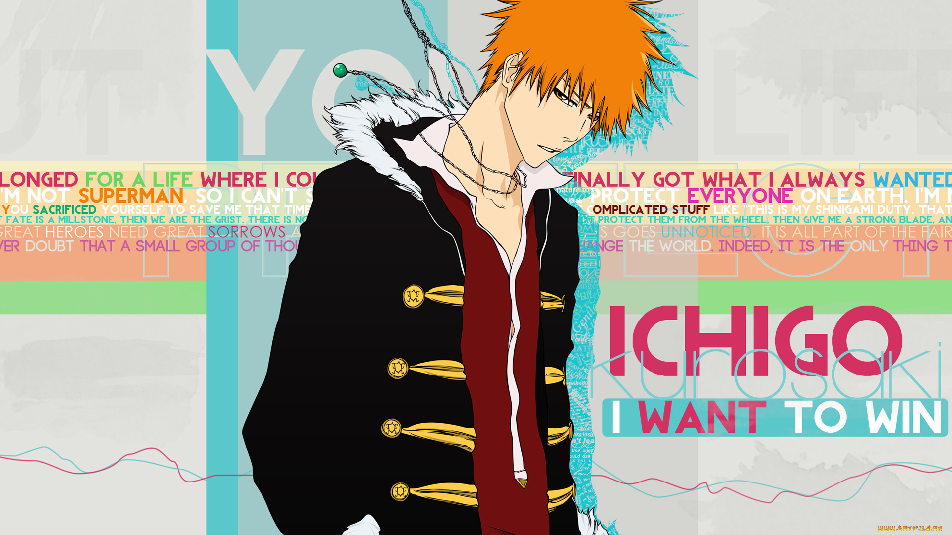 kurosaki, ichigo, аниме, bleach, кулон, мужчина