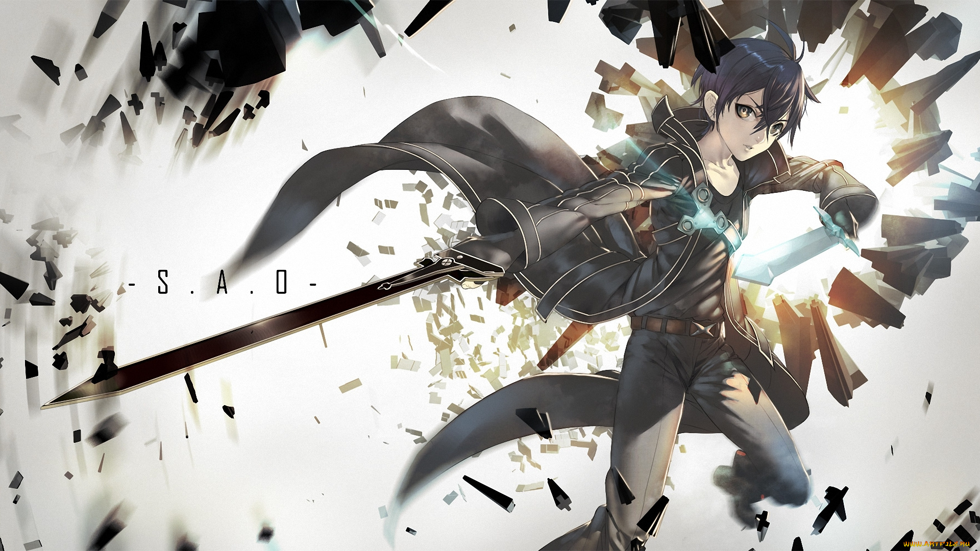 аниме, sword, art, online, парень, меч, kirigaya, kazuto, sword, art, online, арт, sumiobunnya