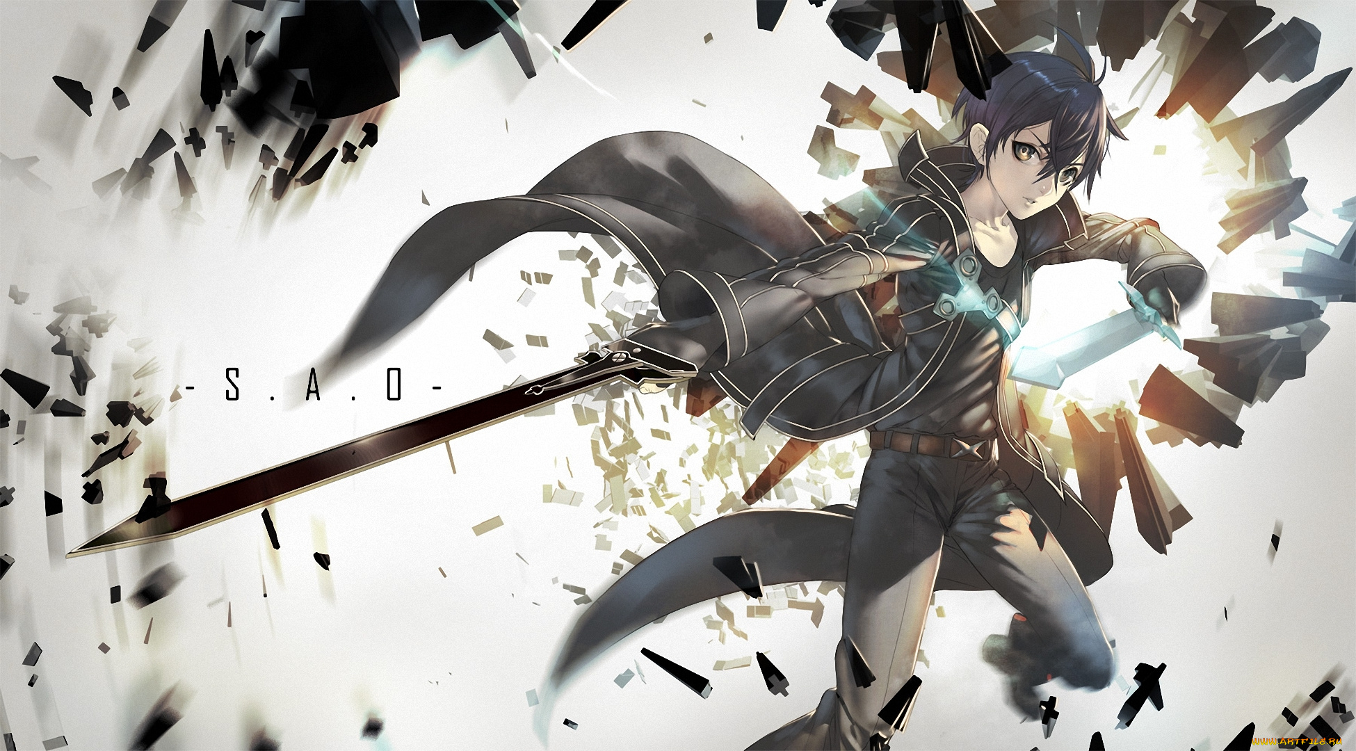 аниме, sword, art, online, парень, меч, kirigaya, kazuto, sword, art, online, арт, sumiobunnya