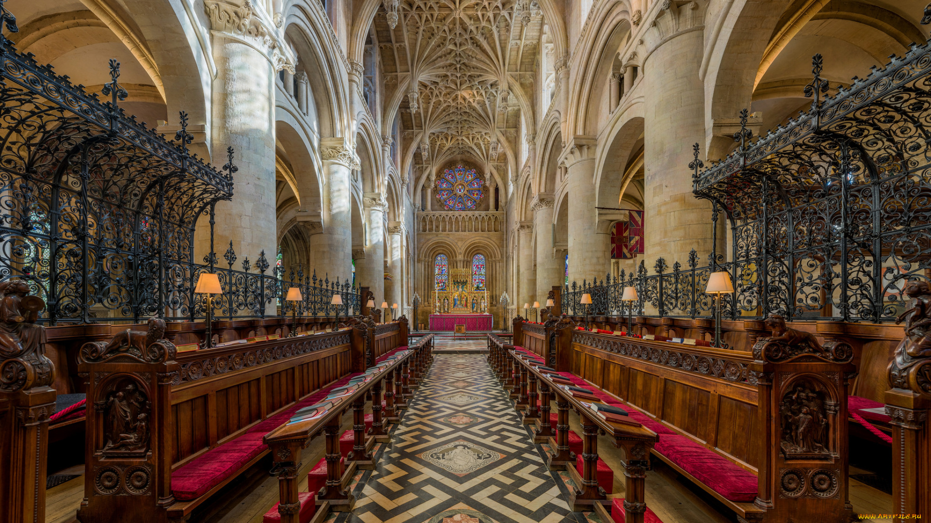 christchurch, cathedral, , oxford, интерьер, убранство, , роспись, храма, храм, католицизм