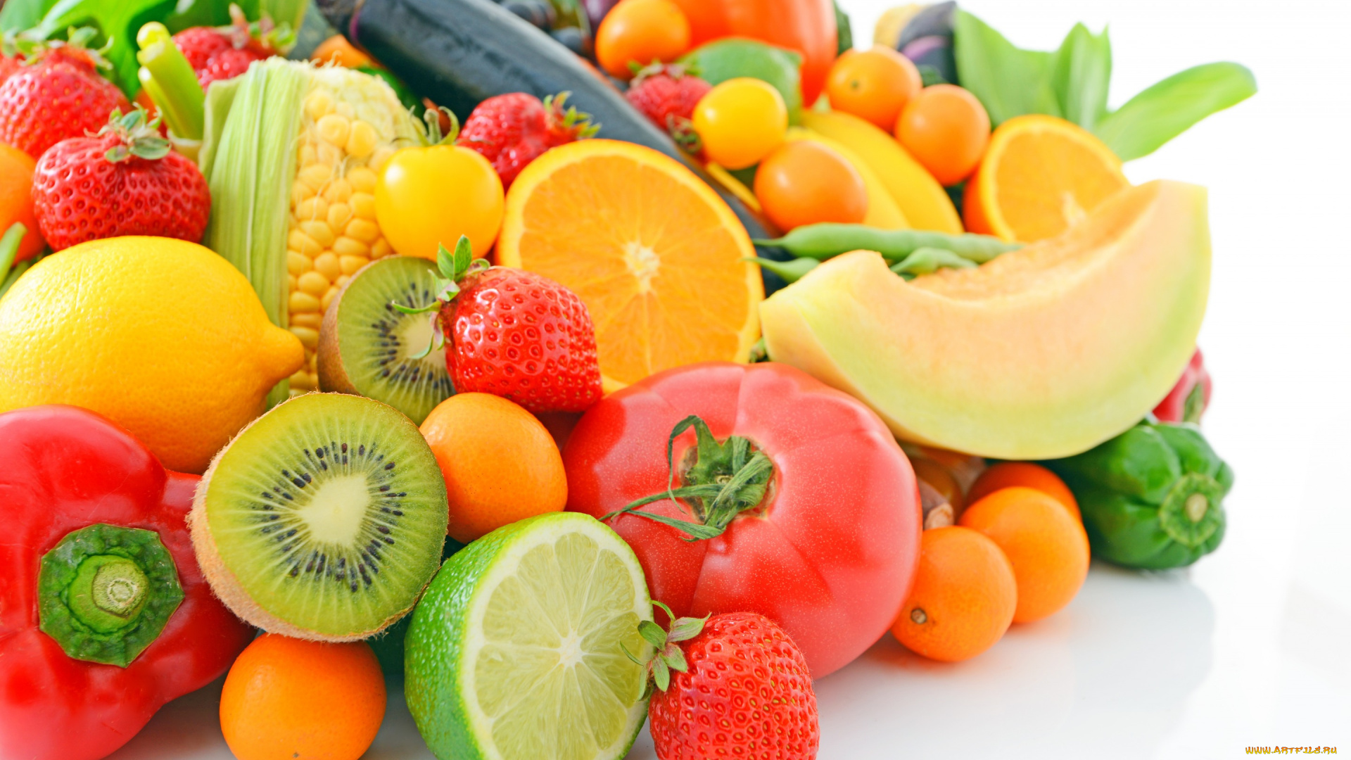 еда, фрукты, и, овощи, вместе, овощи, vegetables, berries, fruits, fresh, фрукты, ягоды, цитрусы, киви