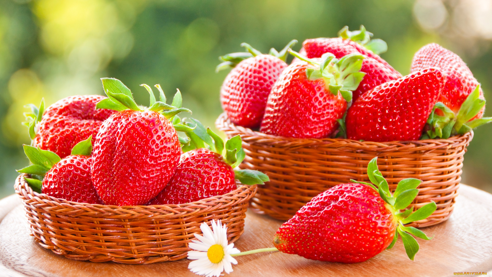 еда, клубника, , земляника, strawberry, red, ягоды, спелая, красная, корзинка, sweet, fresh, berries