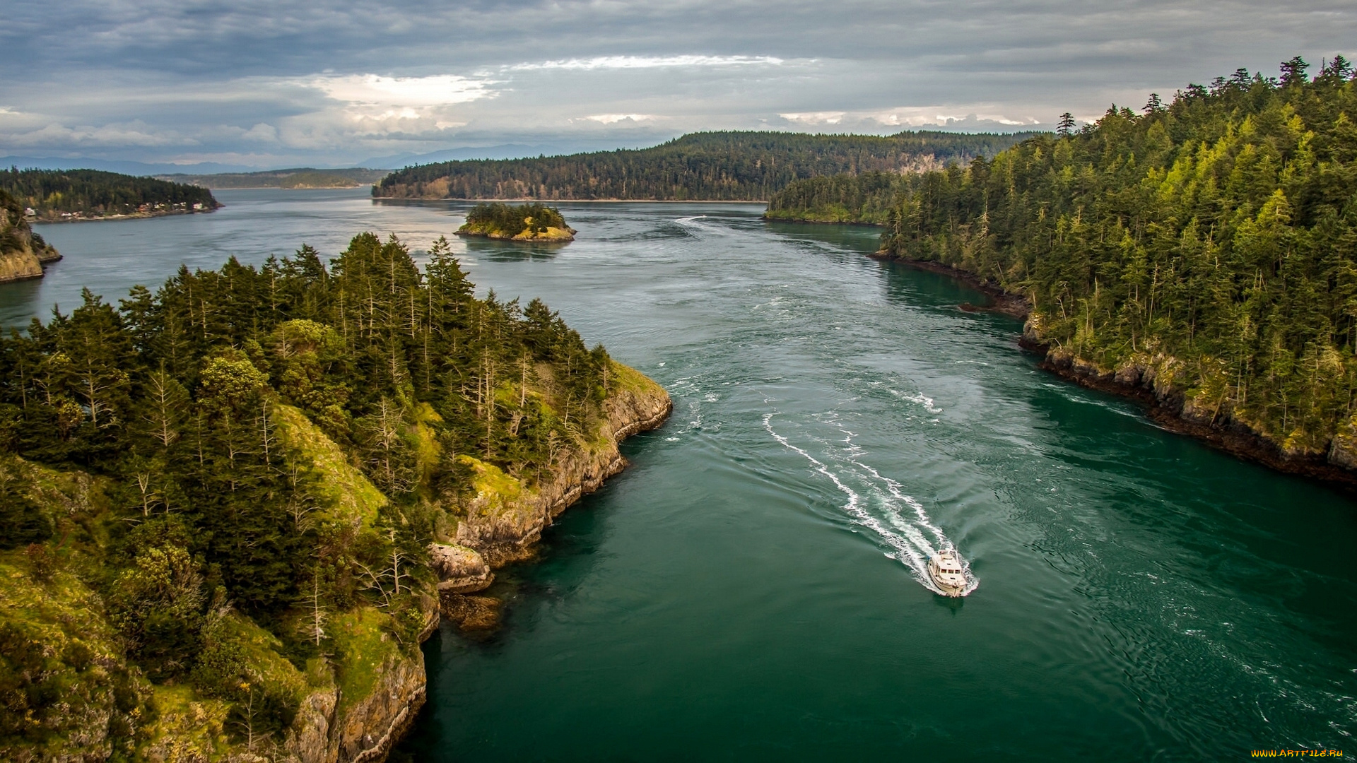 корабли, Яхты, whidbey, island, puget, sound, washington, остров, уидби, пьюджет-саунд, штат, вашингтон, залив, острова, катер, леса