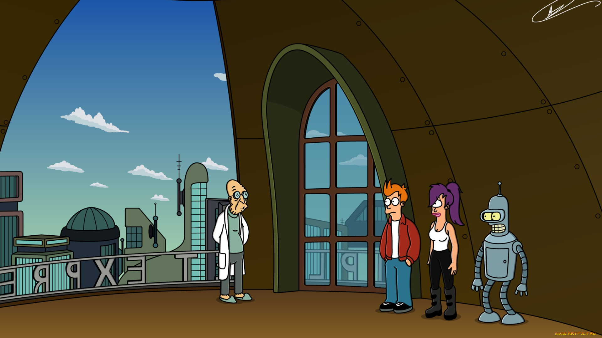 мультфильмы, futurama, персонажи